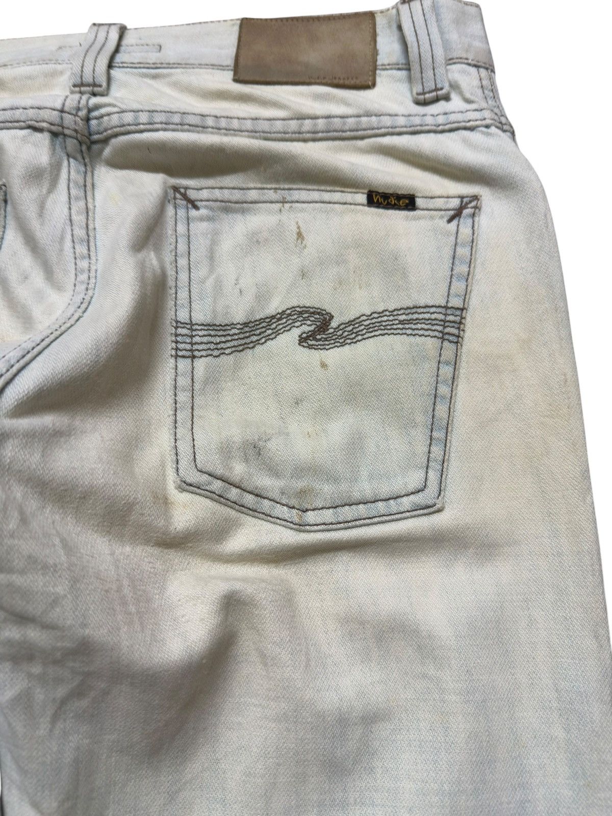 Nudie Jeans Vintage Nudie Light Blue Faded Wash Denim Size US 32 / EU 48 - 6 Thumbnail