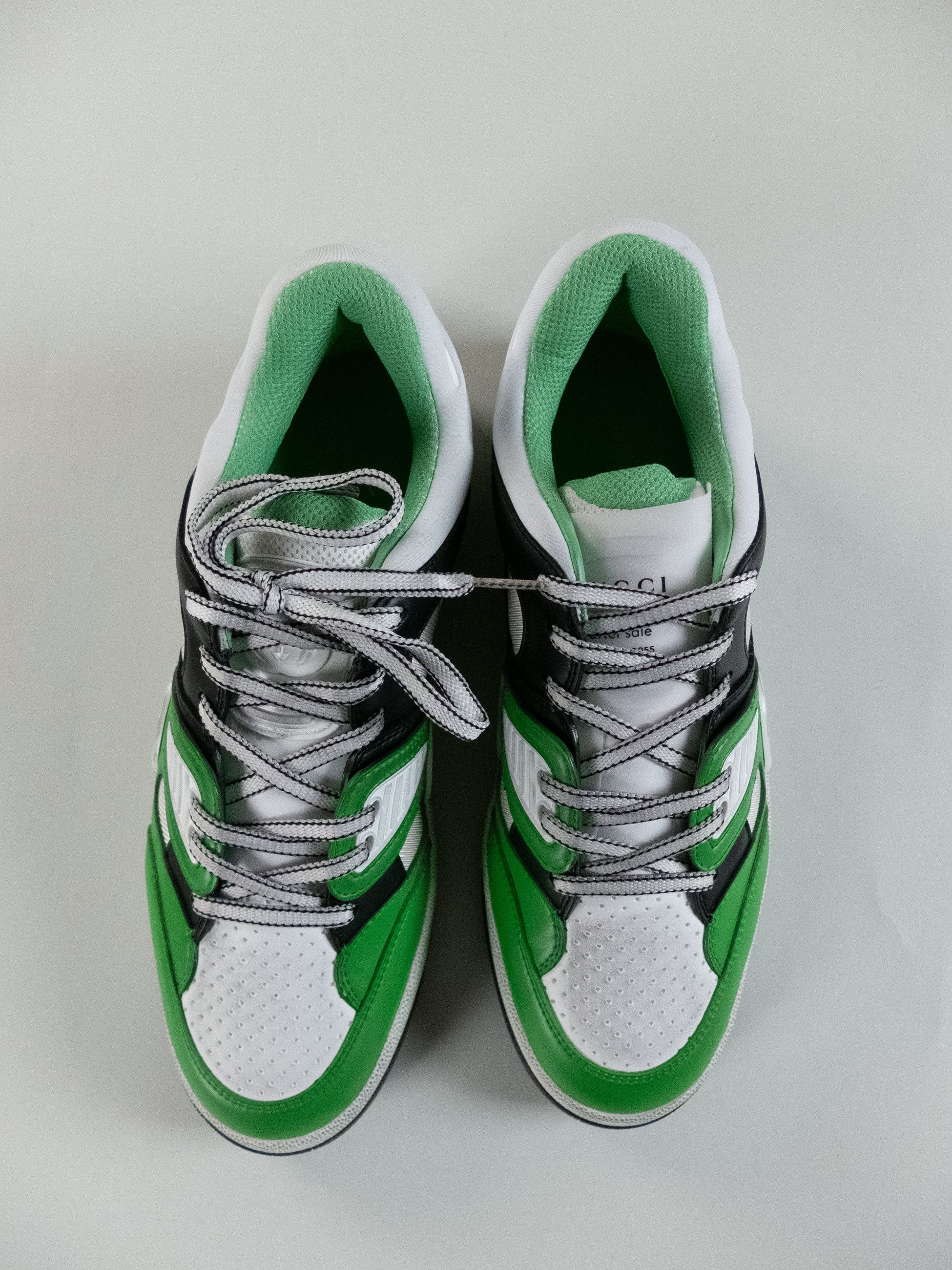 Gucci GUCCI Basket Green Demetra white green low top sneakers 9 Size US 9 / EU 42 - 7 Thumbnail