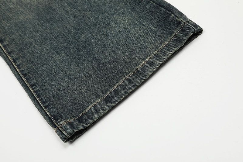 Vintage American retro washed distressed letter print jeans Size US 32 / EU 48 - 6 Thumbnail
