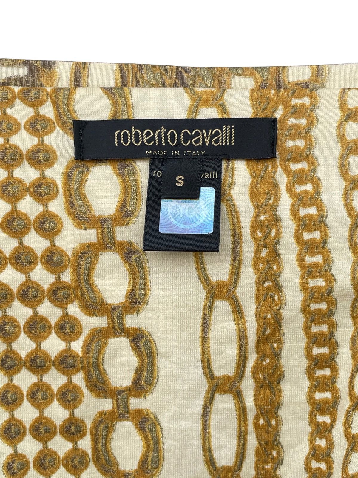 Roberto Cavalli Roberto Cavalli Trompe-L'œil Chain Print Shirt Size S / US 4 / IT 40 - 4 Thumbnail