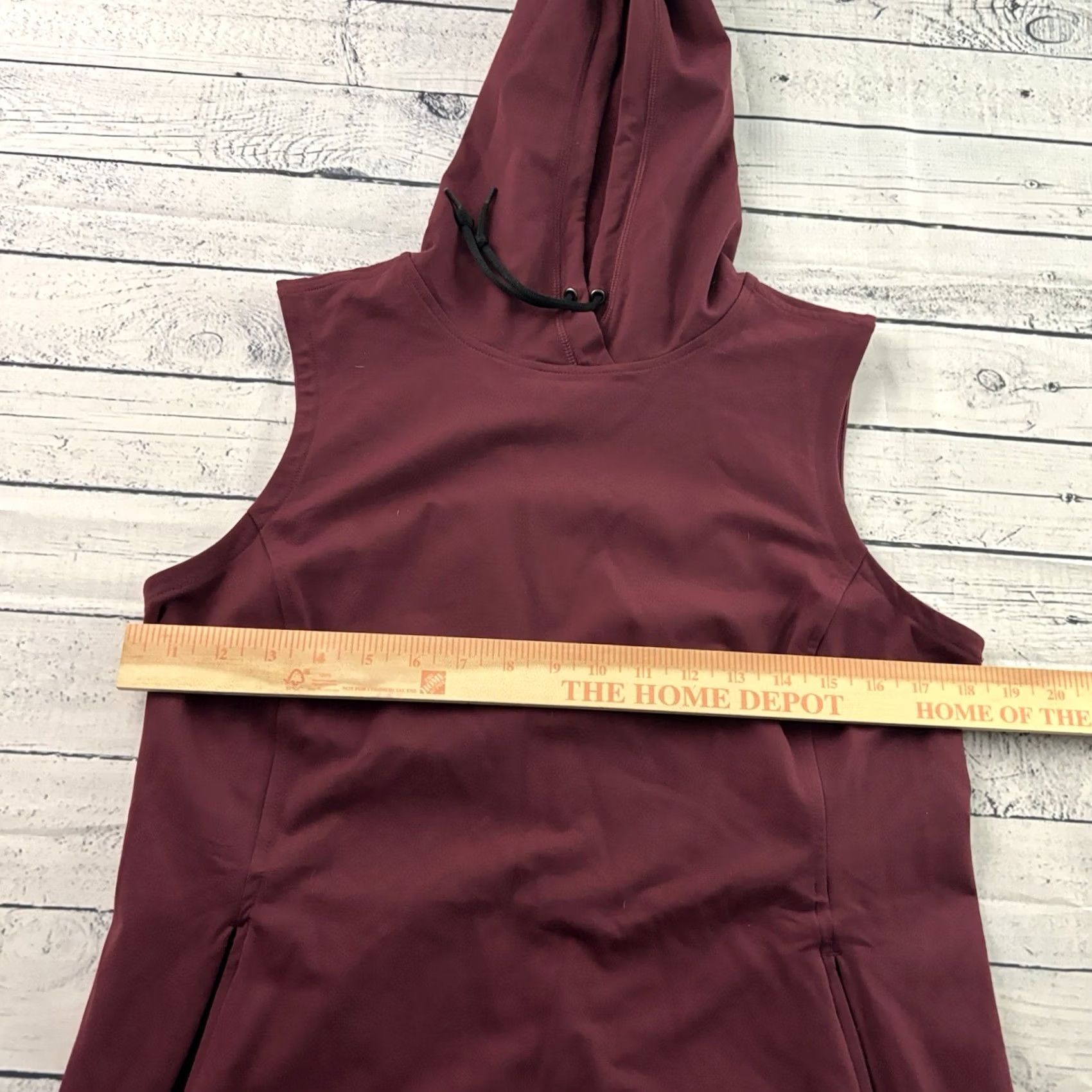 CO Duluth Trading Co Sleeveless Hooded Sweatshirt Women's Small Maroon Size S / US 4 / IT 40 - 3 Thumbnail