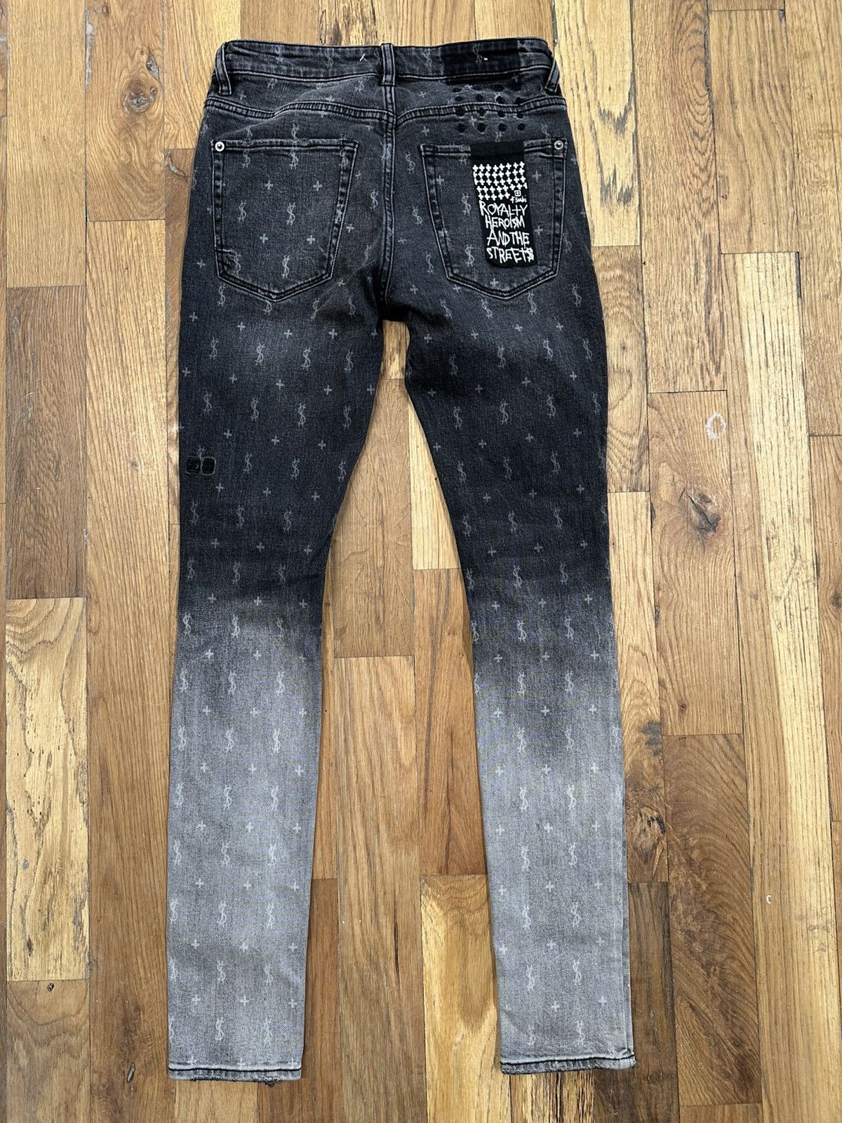 Ksubi Ksubi AOP Logos Gradient Grey Denim Jeans Size 28 Size US 28 / EU 44 - 2 Thumbnail