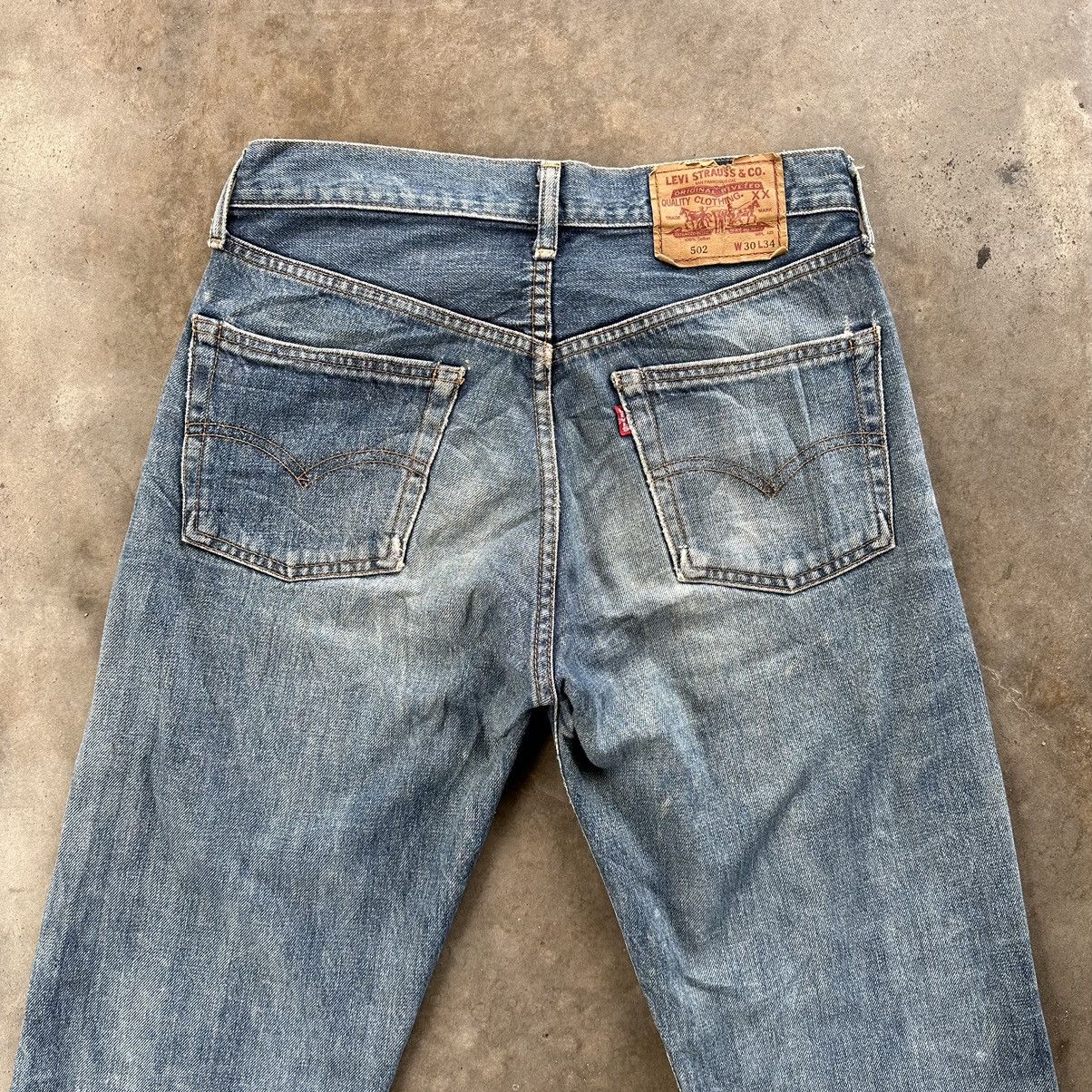Japanese Brand Vtg🔥Levi’s 502 Talon Selvedge Distressed Faded Denim Jean Size US 30 / EU 46 - 13 Thumbnail