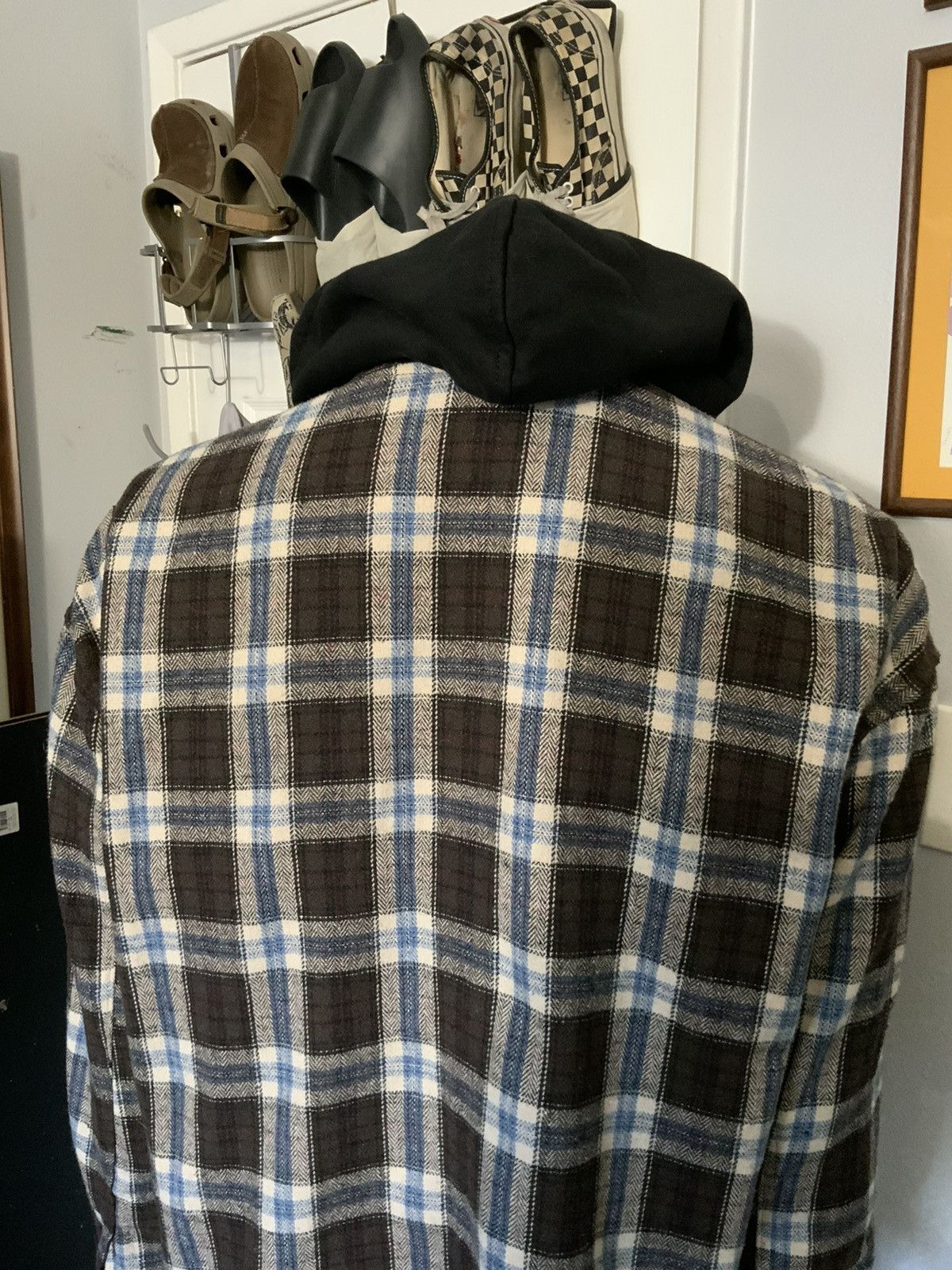 Mondaysuck MondaySuck Herringbone Plaid Zip Hooded Flannel Shirt Jacket Size US M / EU 48-50 / 2 - 12 Thumbnail
