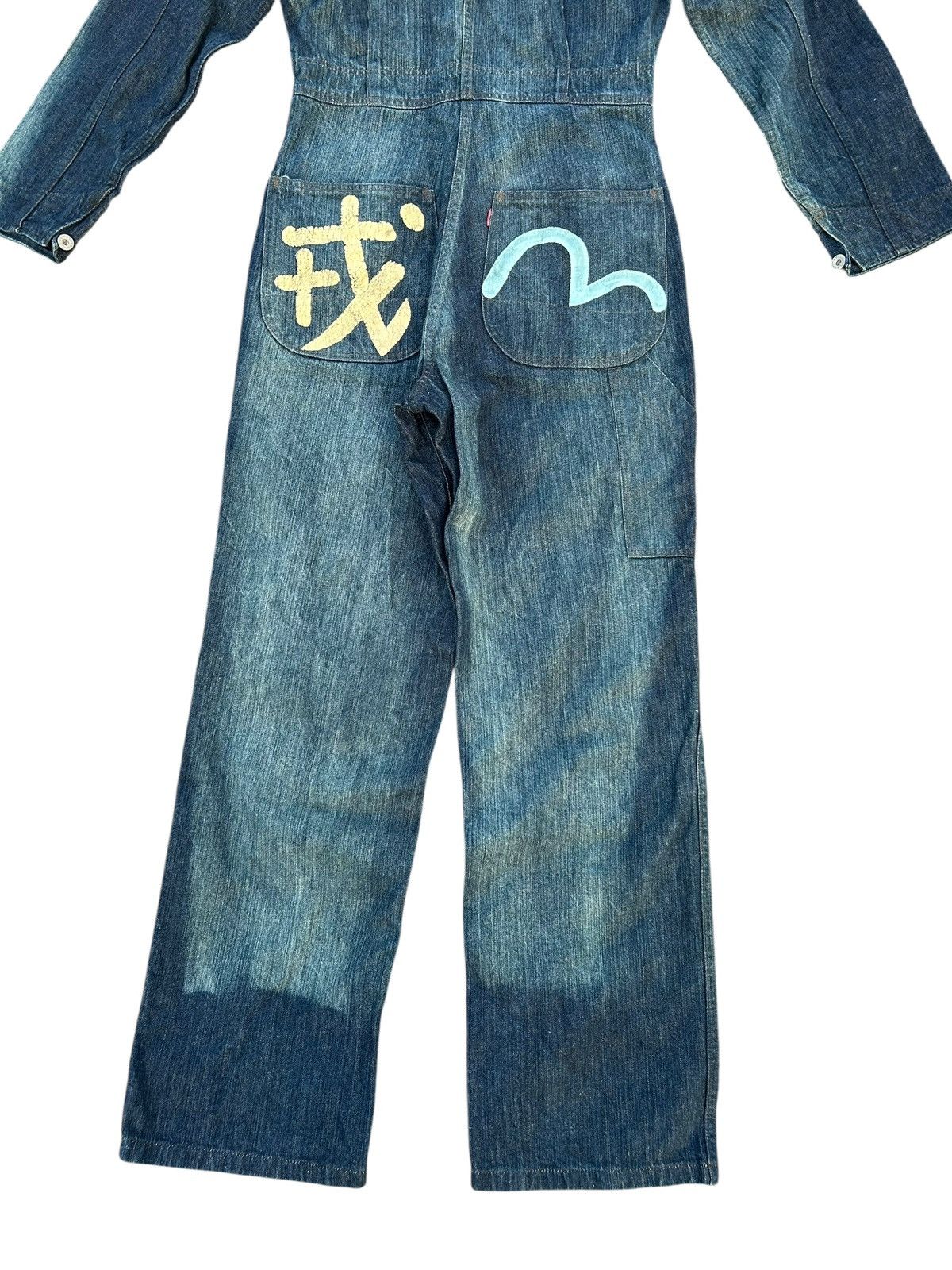 Evisu × Japanese Brand RARE!!! Vintage Evisu Japan Seagull Blue Denim Coverall Size US 38 / EU 54 - 8 Thumbnail