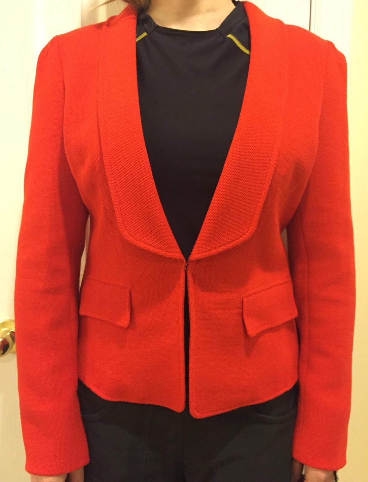 Other Worth New York Red Sport Jacket Rayon Polyster Bland Sz 10 Size L / US 10 / IT 46 - 1 Thumbnail