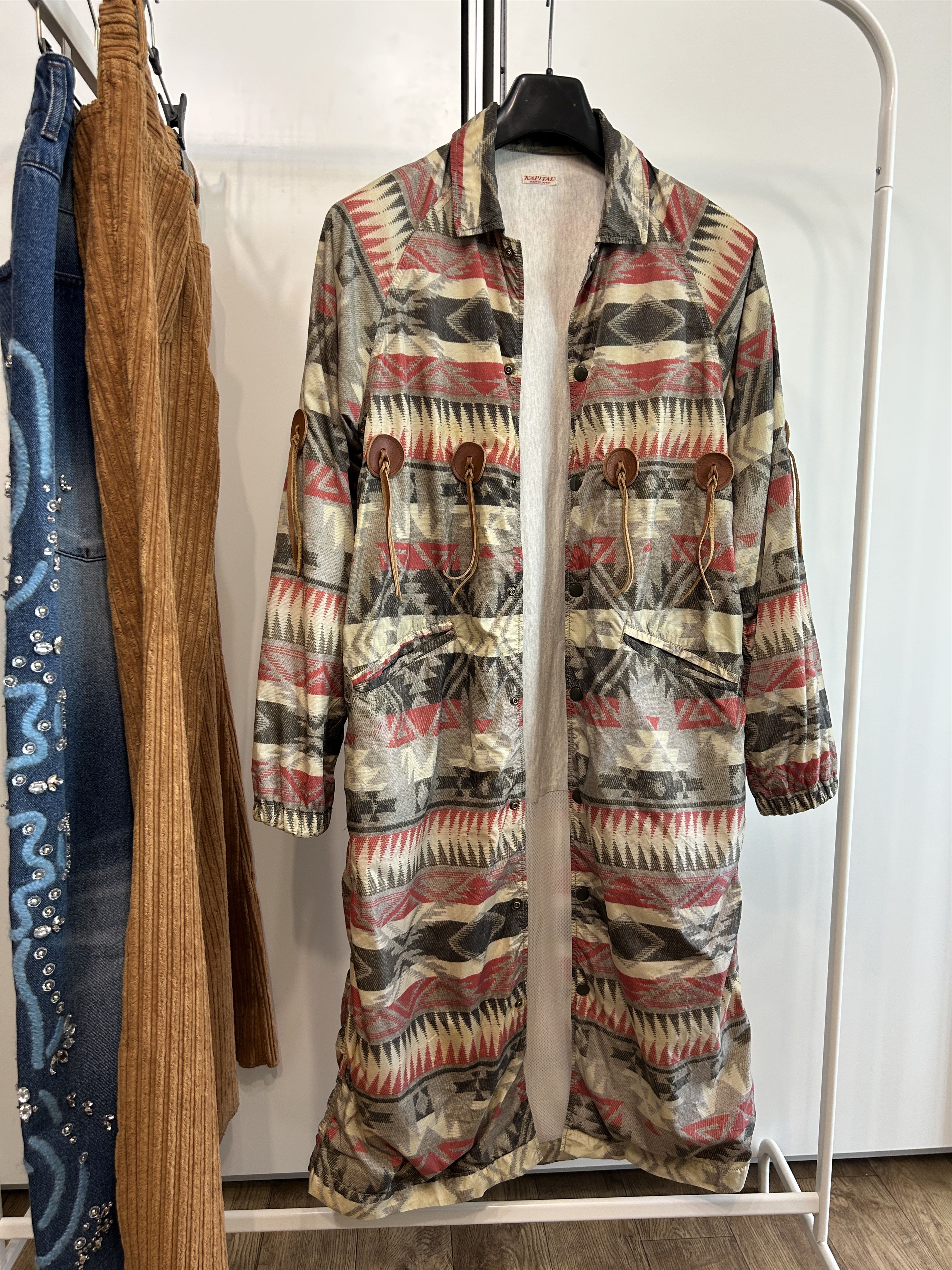 Kapital KAPITAL Southwestern Leather-Trimmed Coat Size US M / EU 48-50 / 2 - 9 Thumbnail