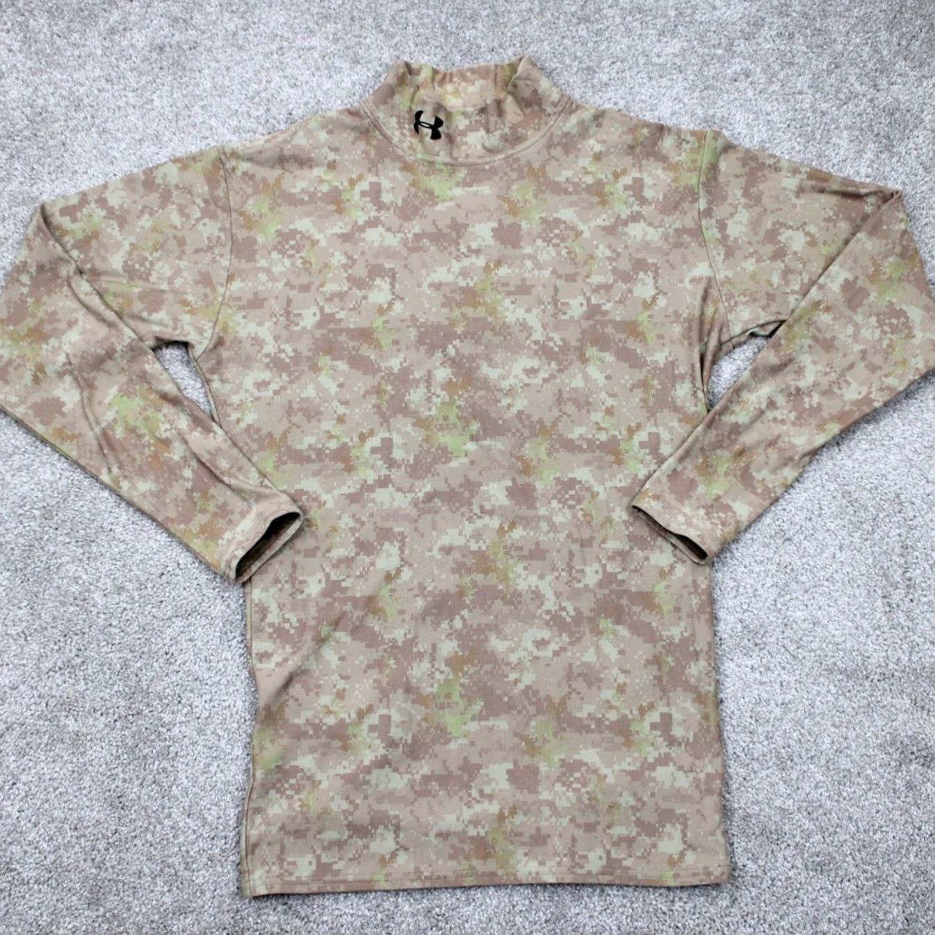 Under Armour Under Armour Camouflage Sweatshirt Mens Medium Brown L/S Pullover Threadborne Size US M / EU 48-50 / 2 - 2 Thumbnail
