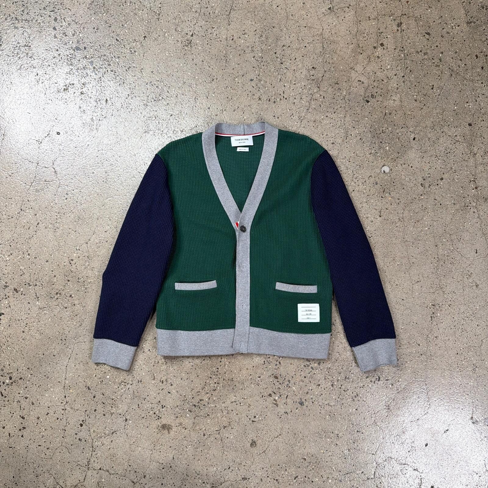 Thom Browne Thom Browne Multicolor Waffle Knit Cardigan Size US M / EU 48-50 / 2 - 1 Thumbnail