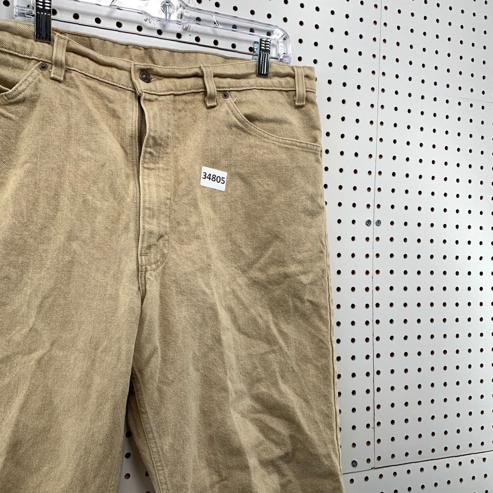 Levi's VINTAGE Levi's 550 Jeans Mens 38x29 Tan Denim Orange Tab Relaxed Fit 90s Size US 38 / EU 54 - 4 Thumbnail