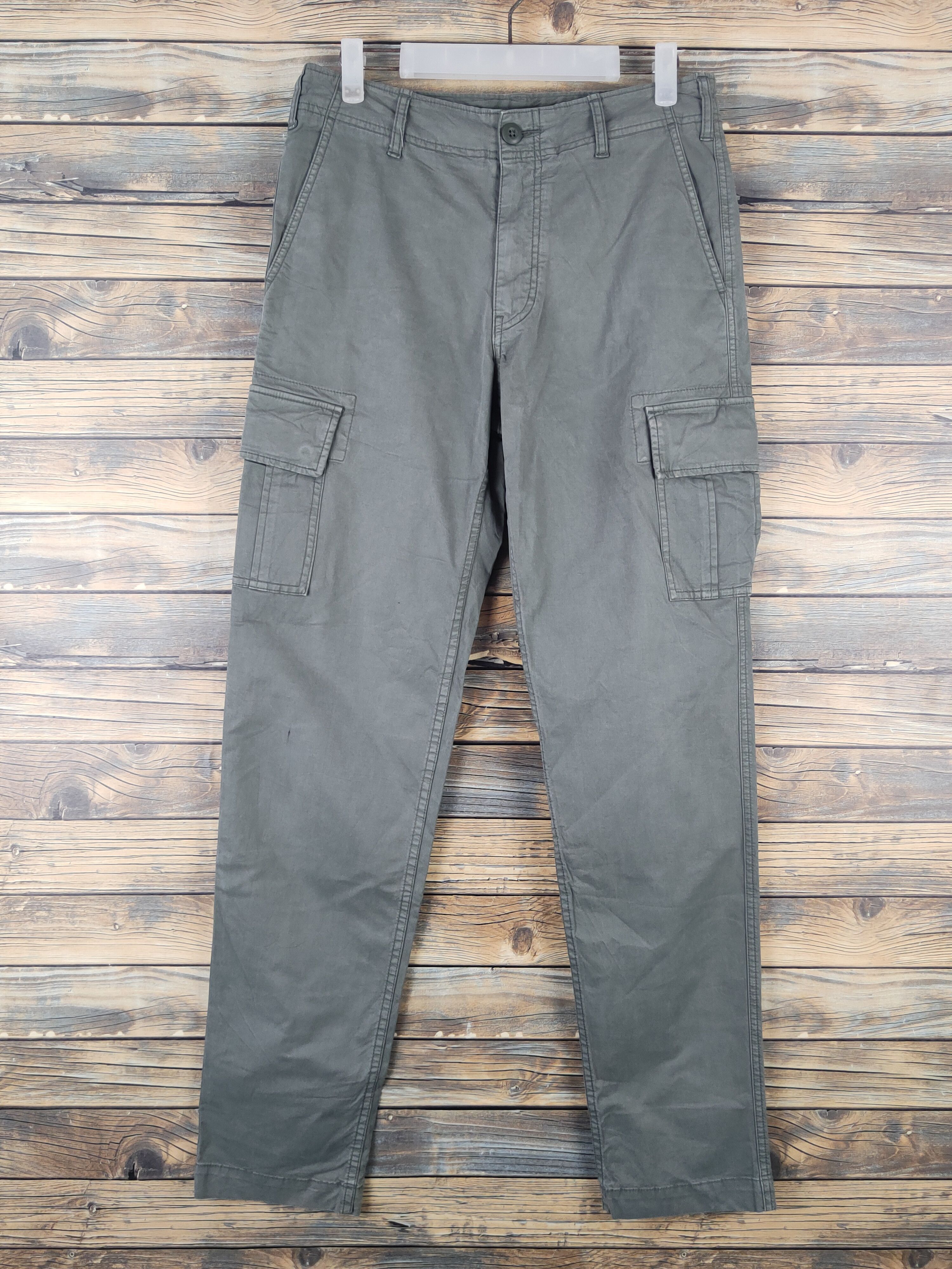 Japanese Brand DL Uniqlo Green Multipocket Tactical Cargo Pants #1502 Size US 29 - 1 Thumbnail