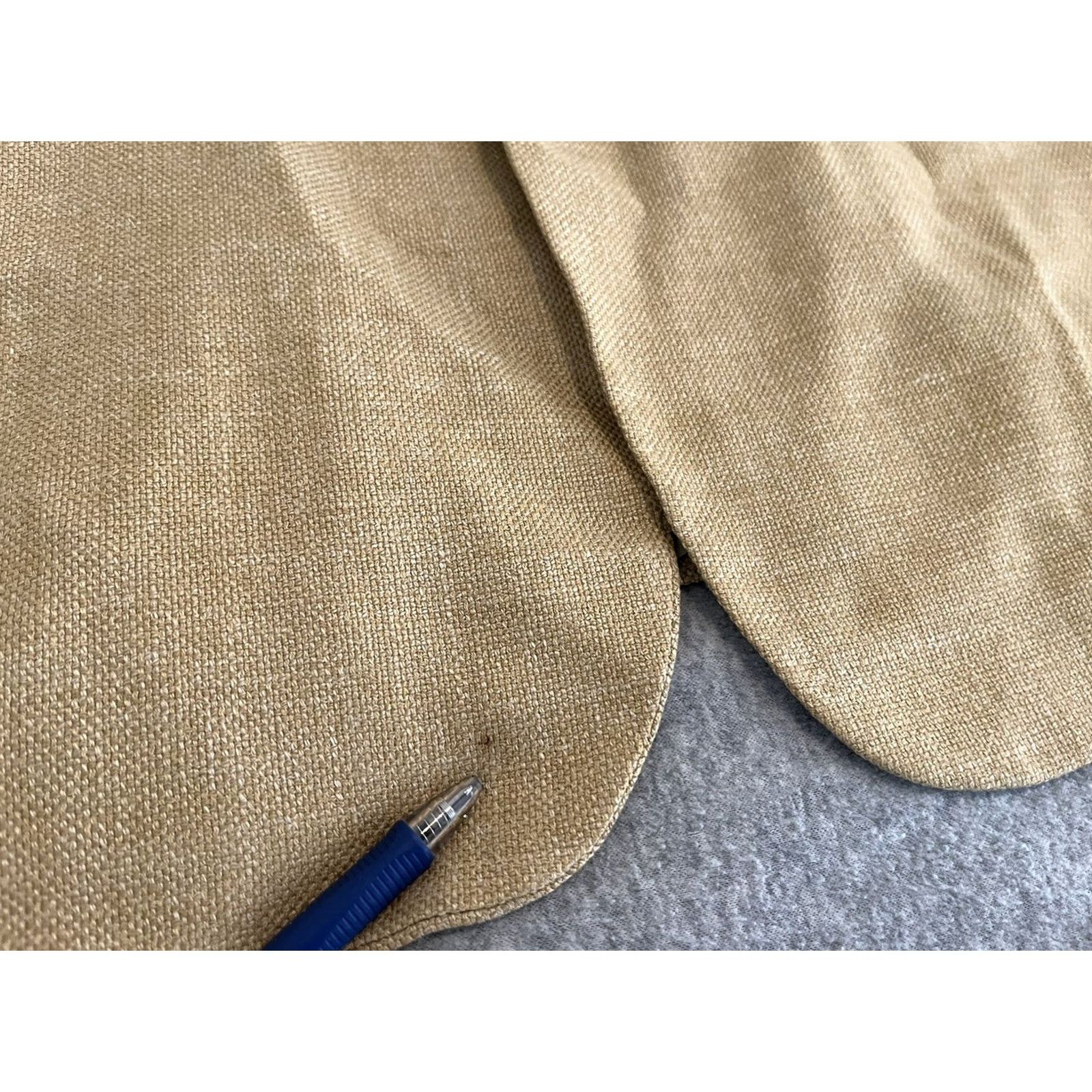 Nordstrom John W Nordstrom E. Thomas Blazer Jacket Sport Coat Mens 44L Beige Silk Wool Two Button Long Pattern Solid Size 44R - 7 Thumbnail