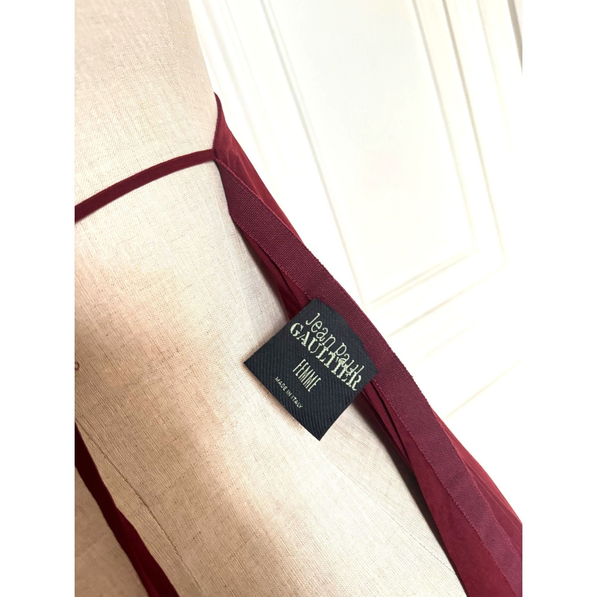 Jean Paul Gaultier 1990s Abalone Shell Burgundy Dress Size M / US 6-8 / IT 42-44 - 5 Thumbnail