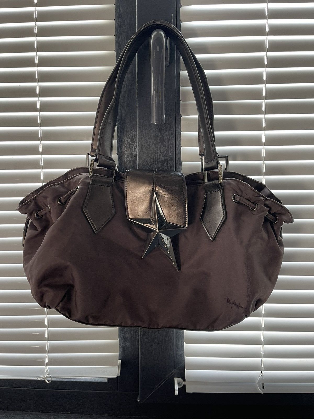 Designer × Thierry Mugler × Vintage Vintage Thierry Mugler brown star nylon bag Size ONE SIZE - 2 Thumbnail