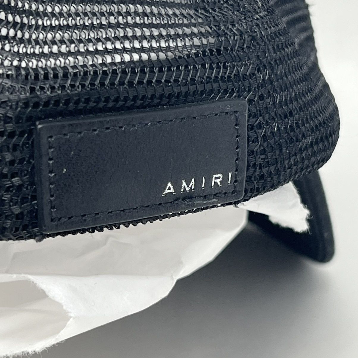 Amiri Amiri Logo Trucker Hat Black White Size ONE SIZE - 6 Thumbnail
