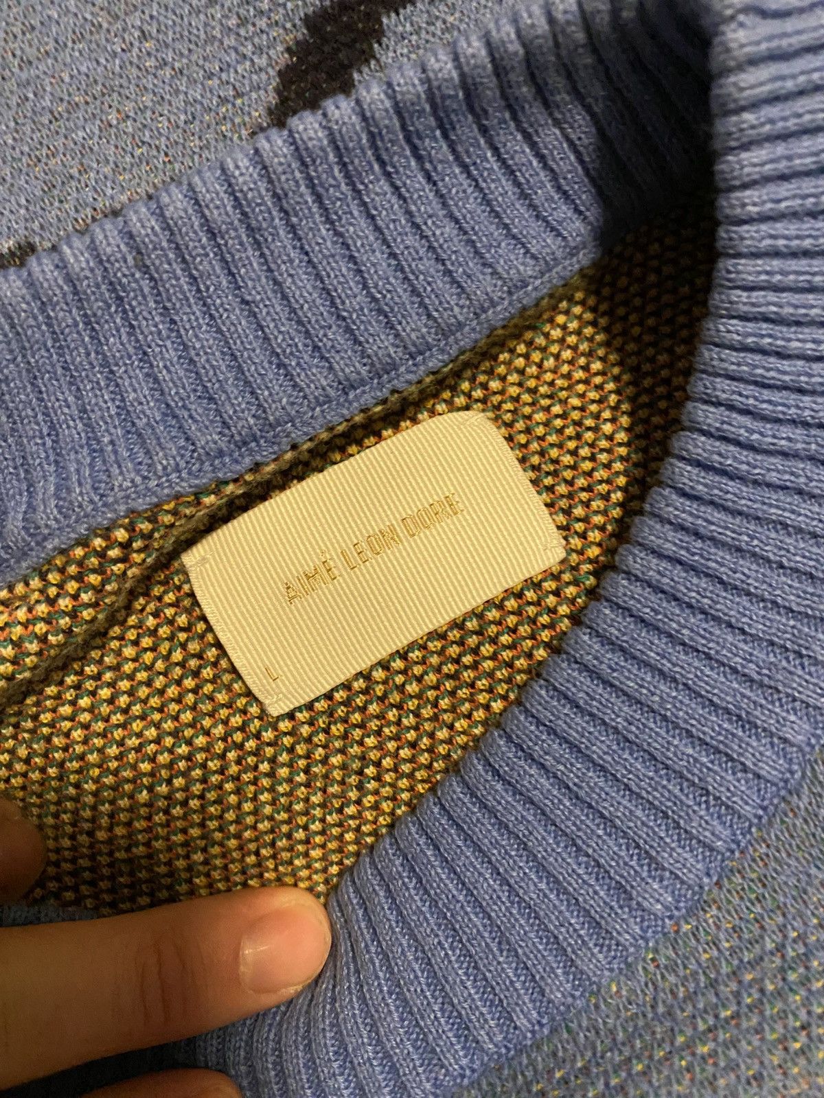 Aime Leon Dore Aimé Leon Dore SS20 Molyvos Seatown Intarsia Sweater sz L Size US L / EU 52-54 / 3 - 4 Thumbnail