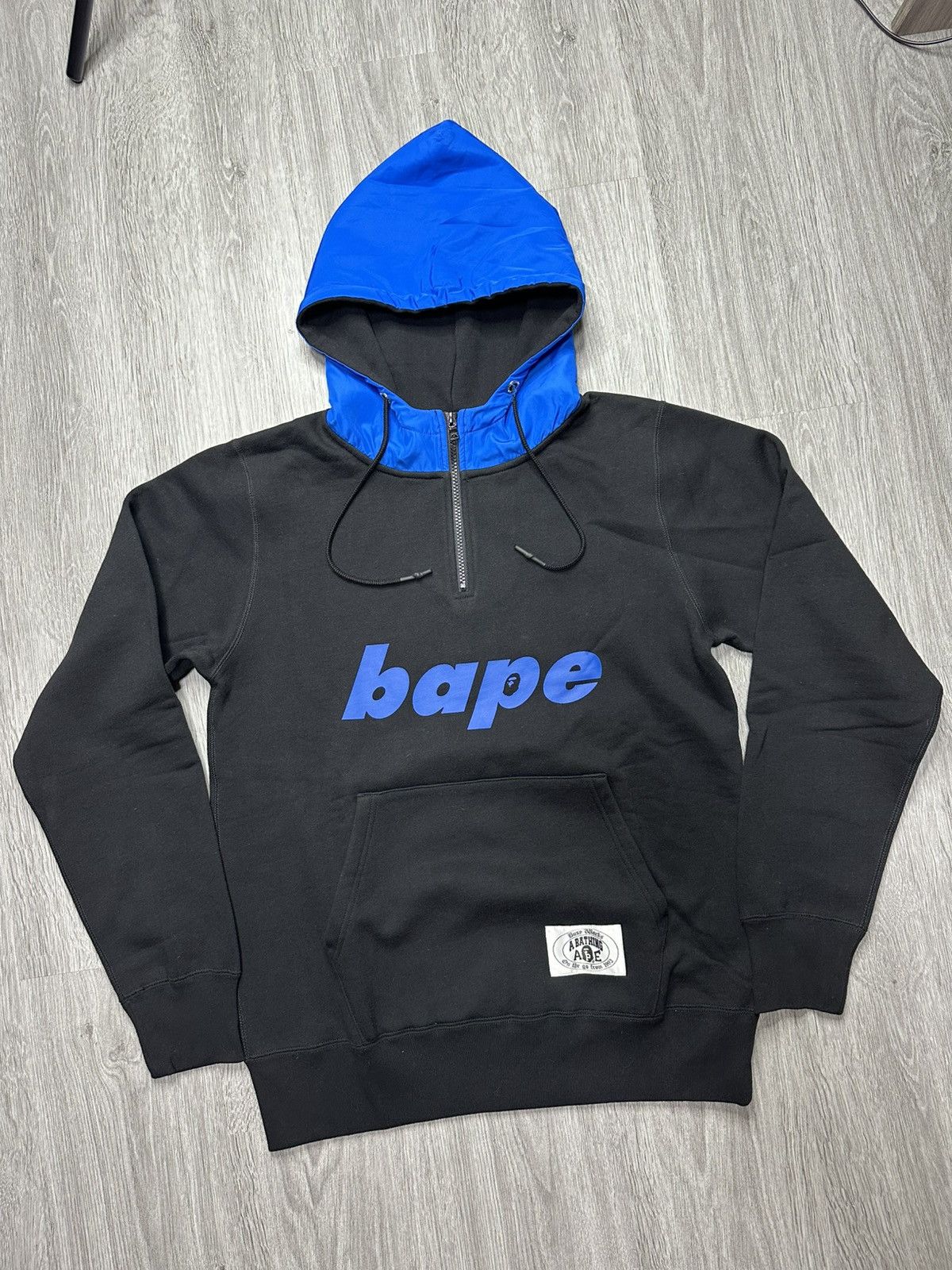 【NEIGHBORHOOD】BAPE X NBHD - TWO FACE HALF ZIP HOODIE Bape x Neighborhood sweater hoodie - buy from Hypeneedz
