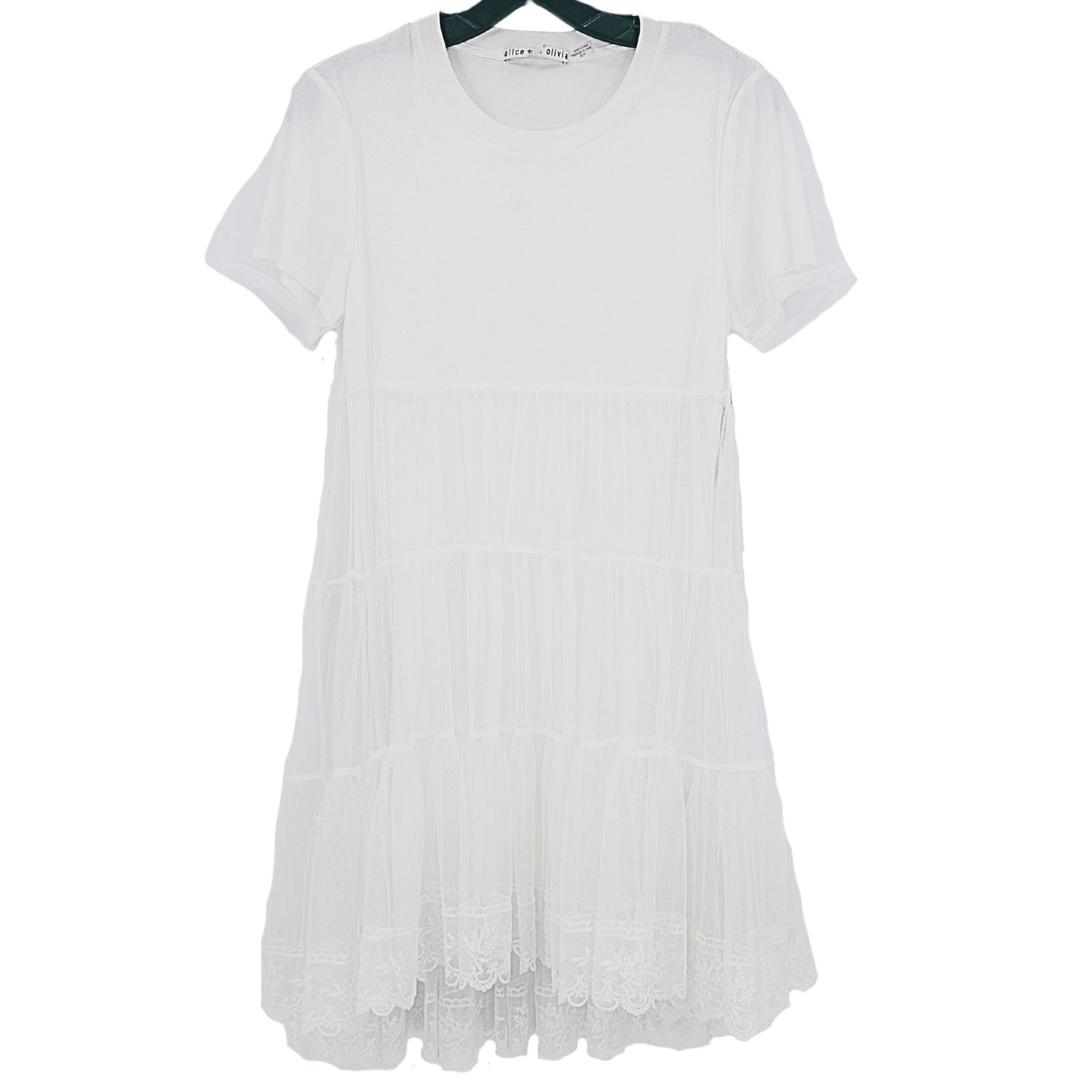 Alice + Olivia Alice + Olivia Dreema Tulle Shirt Mini Dress XS Size XS / US 0-2 / IT 36-38 - 3 Thumbnail