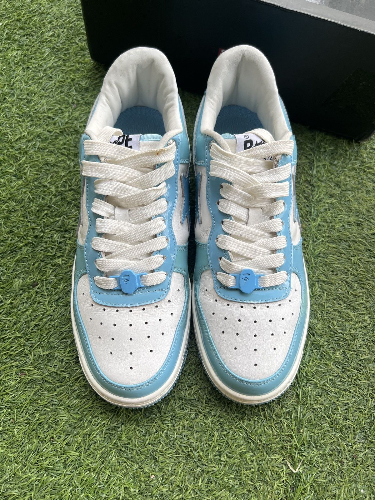 Bape Bape sta Low Leather UNC Blue Size US 9.5 / EU 42-43 - 4 Thumbnail