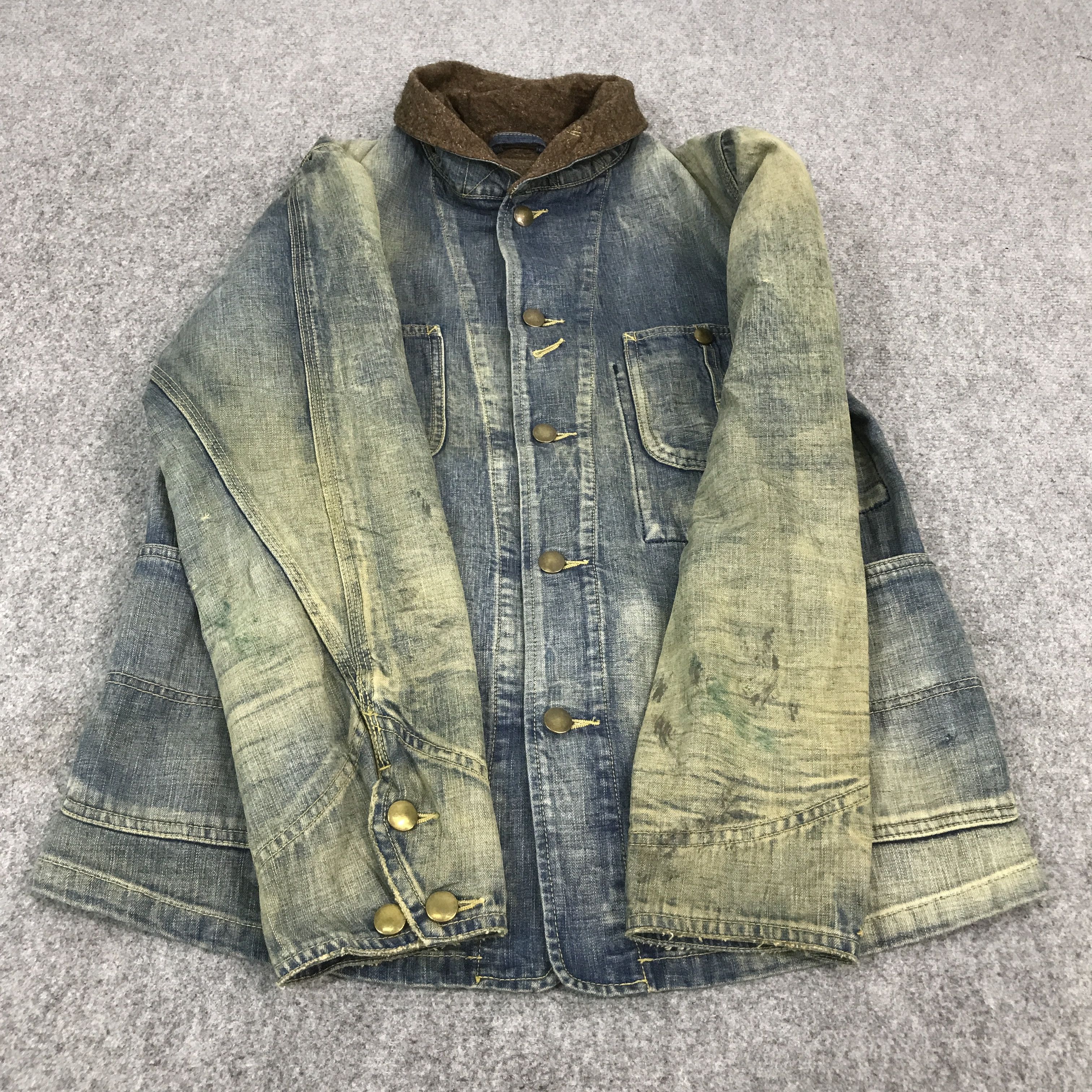 Japanese Brand VICTIM SNAP BUTTON UP BLANKET JACKET Size US M / EU 48-50 / 2 - 8 Thumbnail