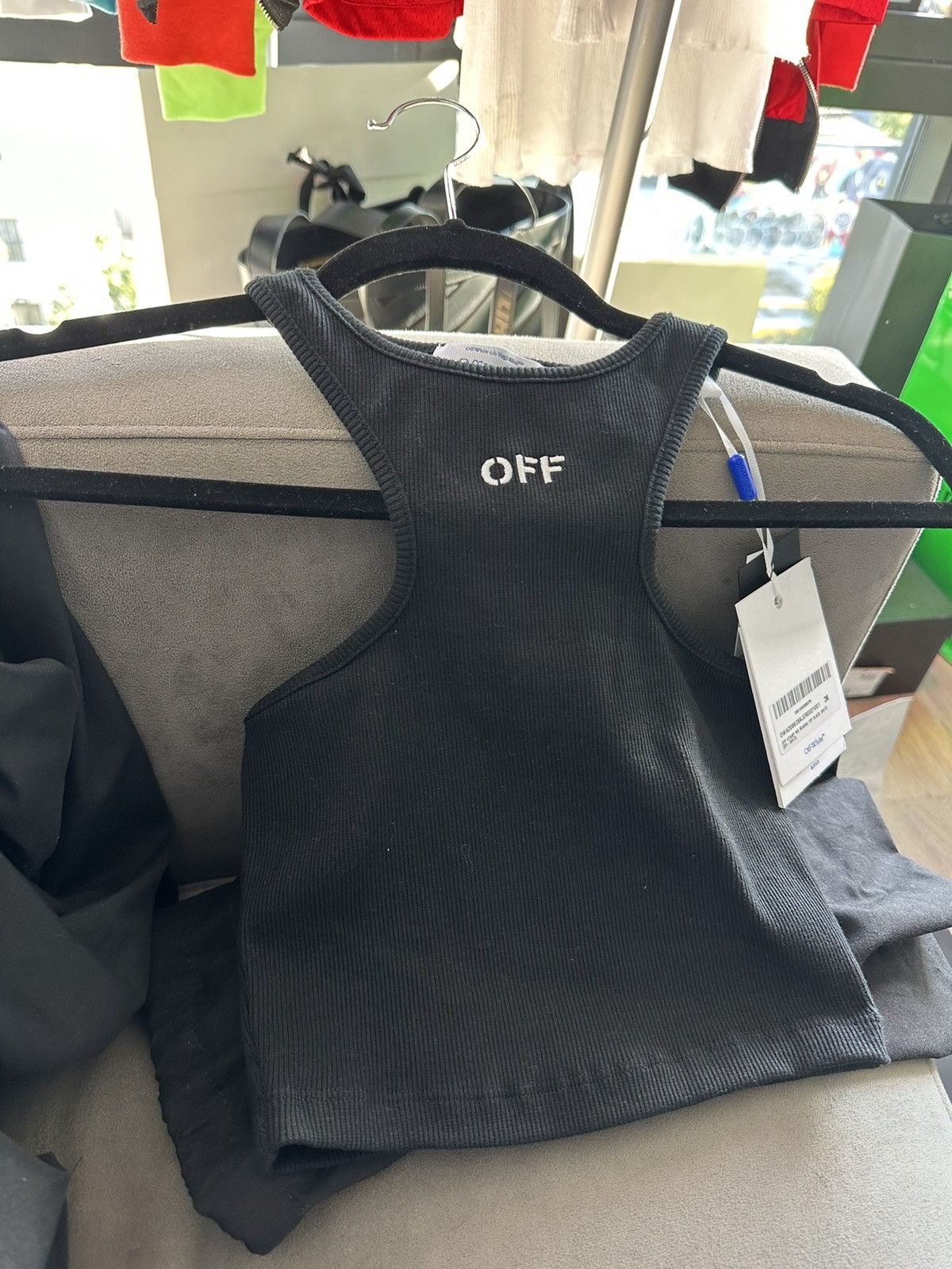 Off-White Off white Crop Tank Top Size S / US 4 / IT 40 - 7 Thumbnail