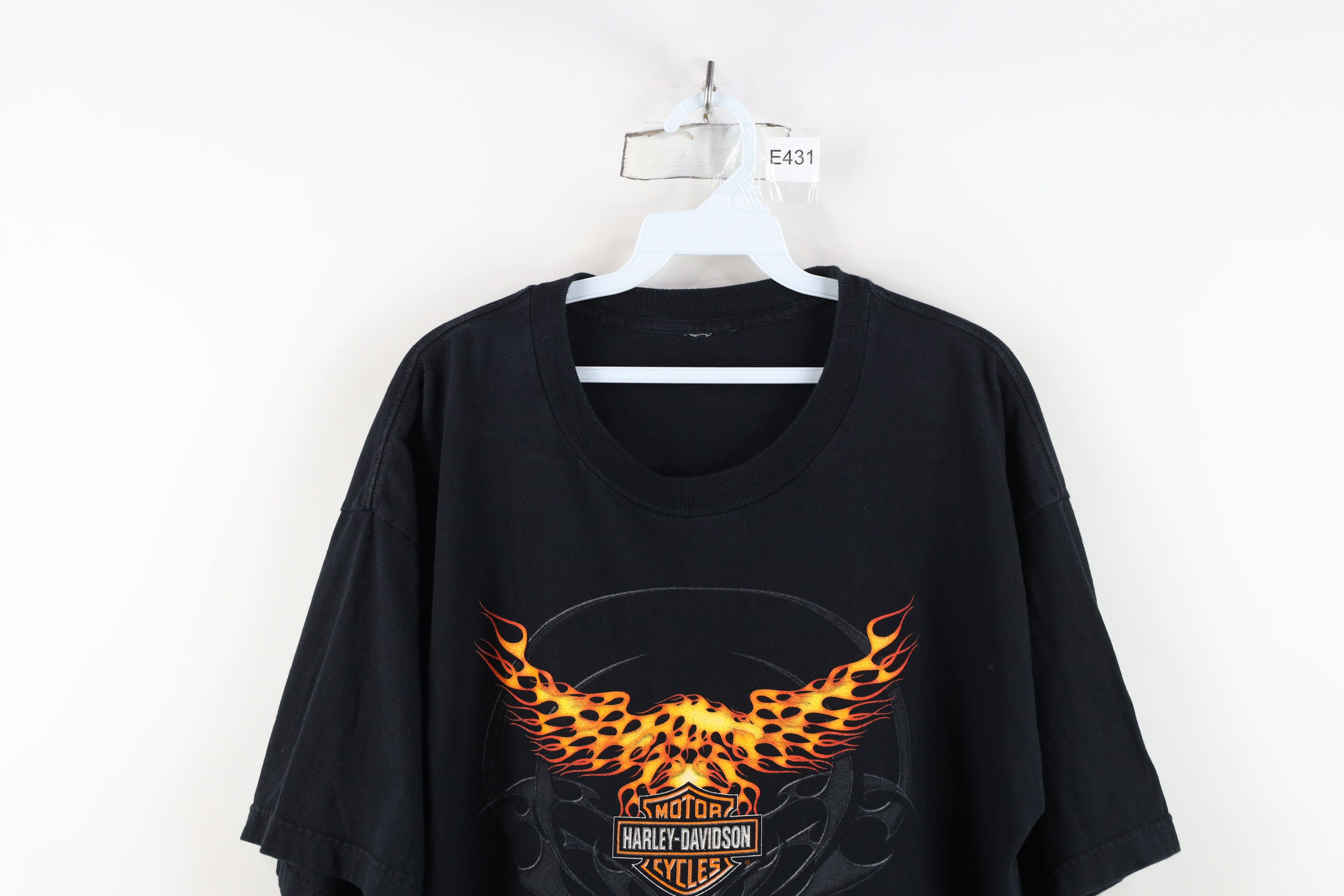 Harley Davidson Vintage Y2K 2005 Harley Davidson Phoenix Fire Flames T-Shirt Size US XL / EU 56 / 4 - 2 Thumbnail