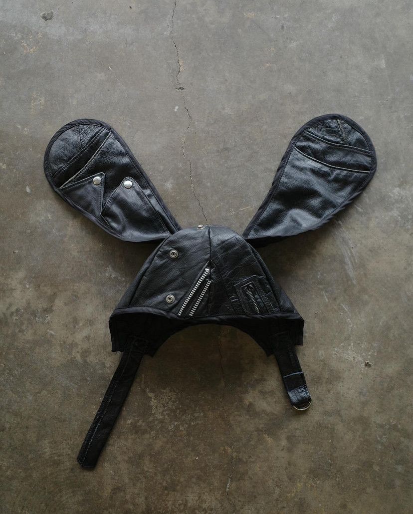Streetwear New Mr Naggers Upcycled Leather Biker Bunny Hat | Grailed