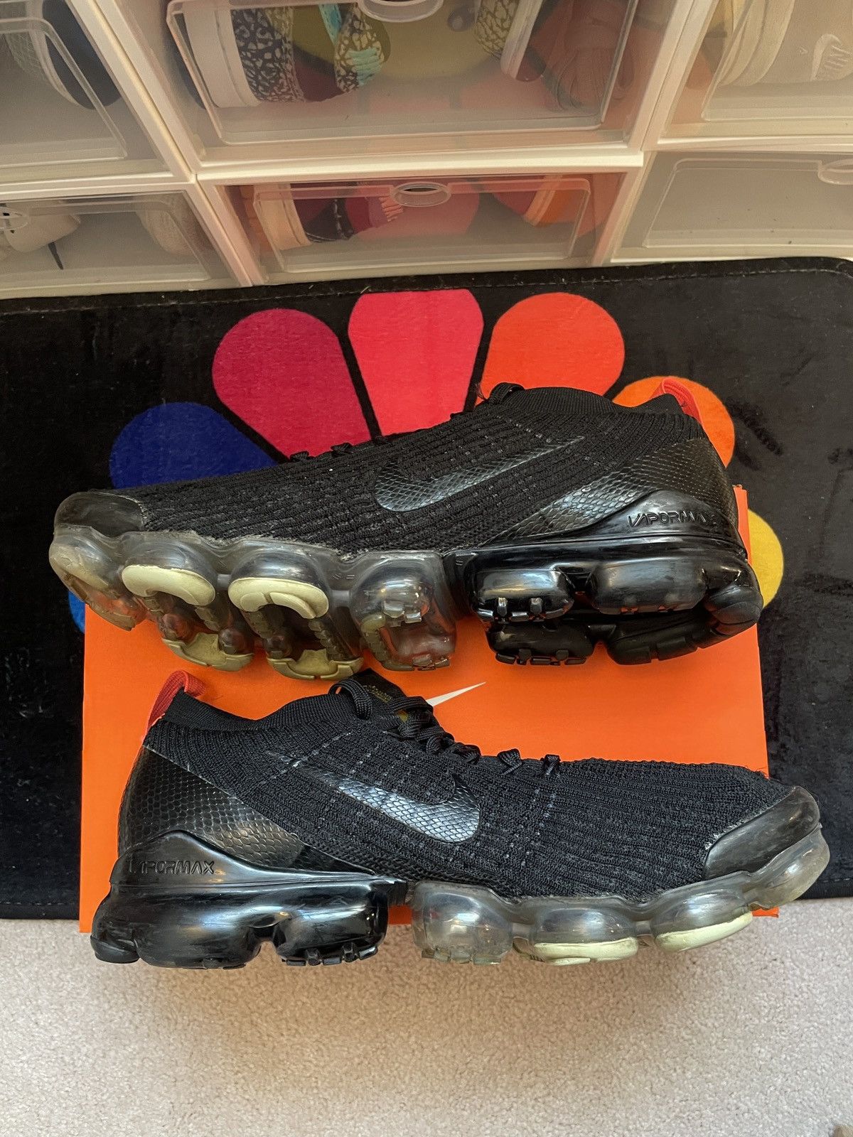 12 Nike Air VaporMax Black Snakeskin Black/Gold/Crimson