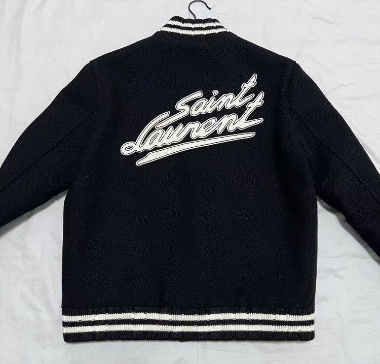 Saint Laurent Paris × Yves Saint Laurent Saint Laurent YSL wool Teddy baseball jacket2410-Nextarrow Size US M / EU 48-50 / 2 - 2 Thumbnail