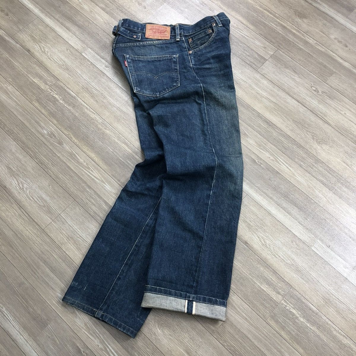 Levi's × Levi's Vintage Clothing × Vintage 🇯🇵 1990s Levis 701xx Selvedge Buckle Back Faded Blue Jeans Size US 30 / EU 46 - 1 Thumbnail