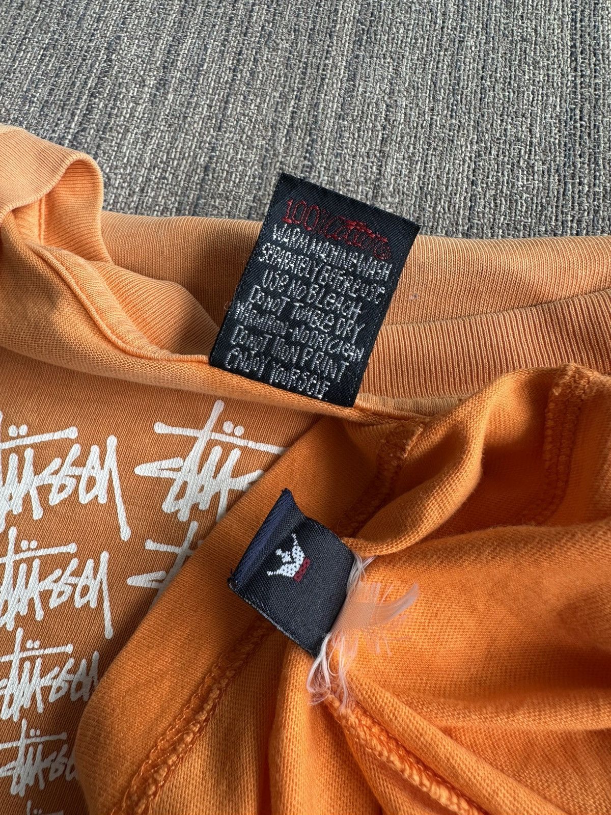 Stussy × Vintage Vintage 90’s Stussy Web Spiral Rare Streetwear USA Tshirt Size US XL / EU 56 / 4 - 3 Thumbnail