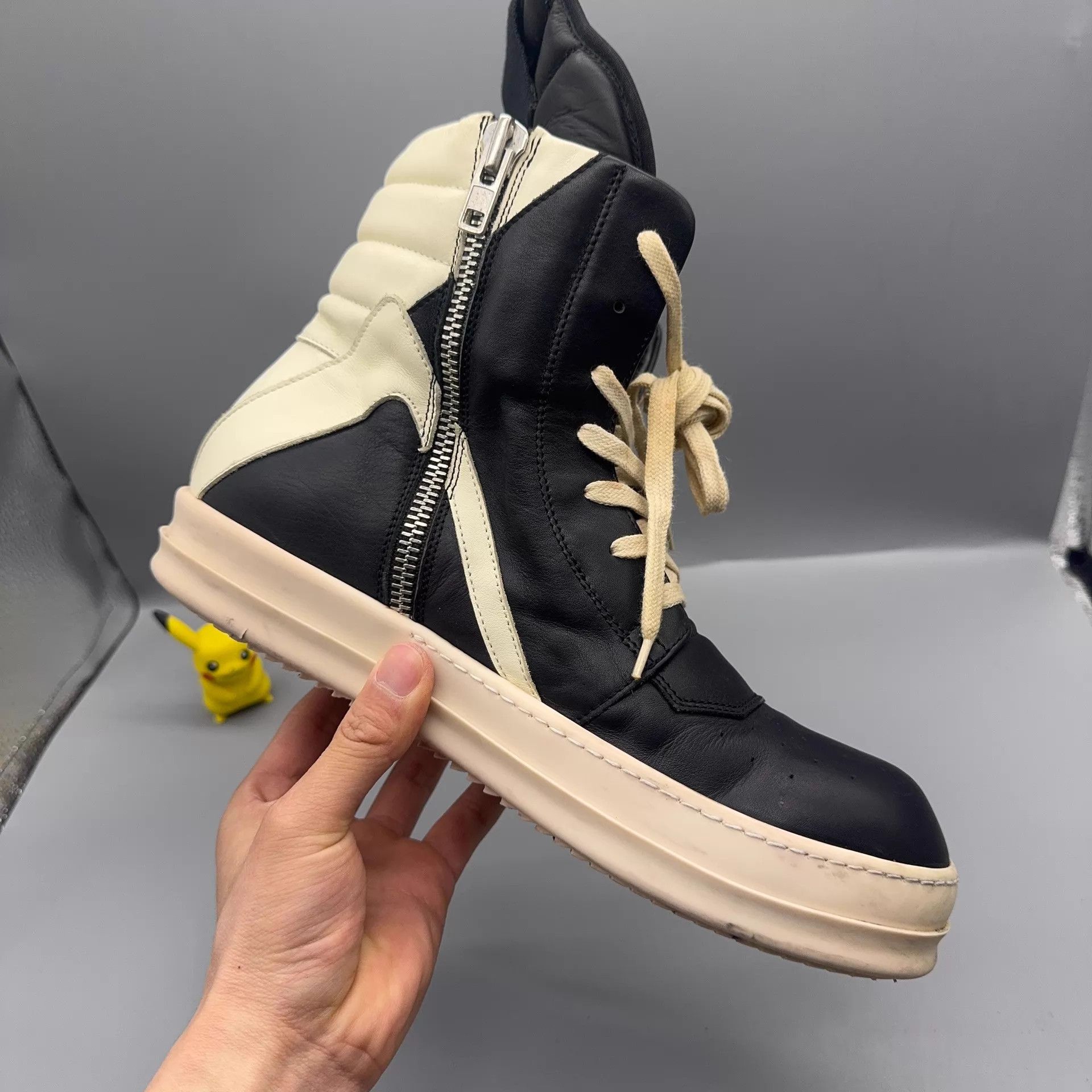 Rick Owens RICK OWENS Men's Black & White Shoes 42.5 Size US 9.5 / EU 42-43 - 8 Thumbnail