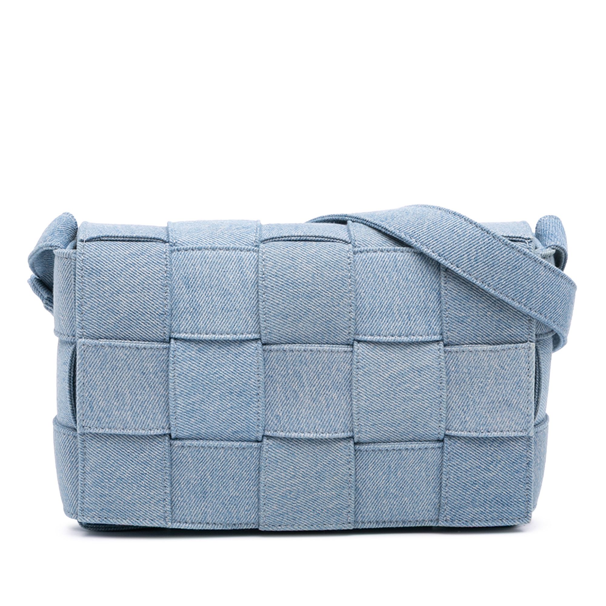 Bottega Veneta Bottega Veneta Denim Intrecciato Cassette Crossbody Size ONE SIZE - 1 Thumbnail