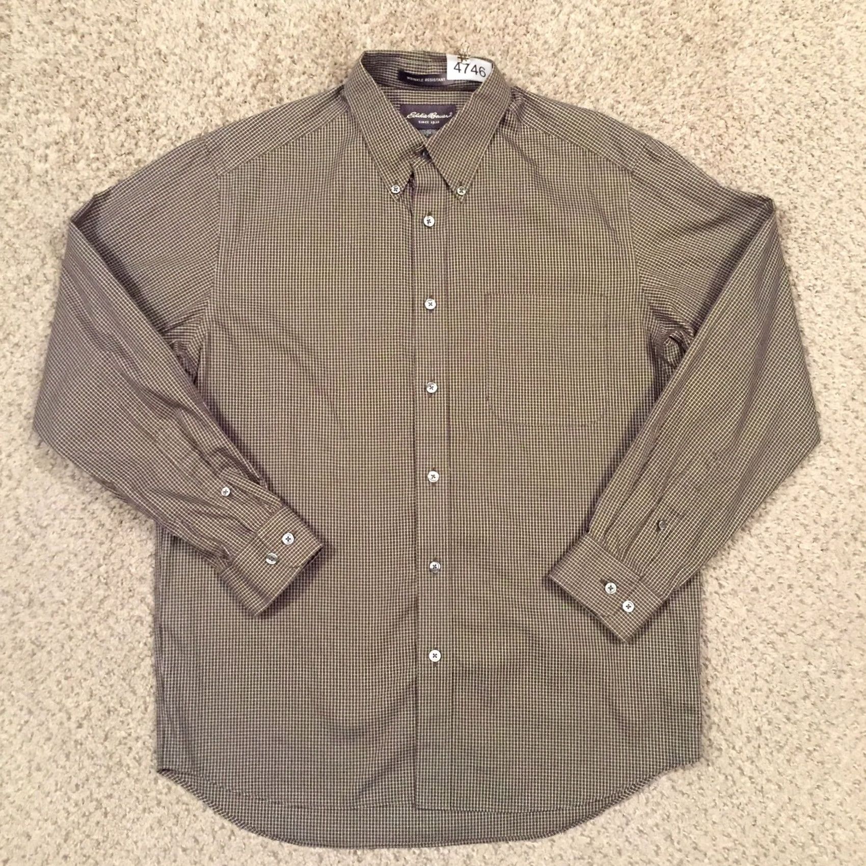 Eddie Bauer Eddie Bauer Shirt Mens Small Green Plaid Long Sleeve Button-Up Size US S / EU 44-46 / 1 - 2 Thumbnail