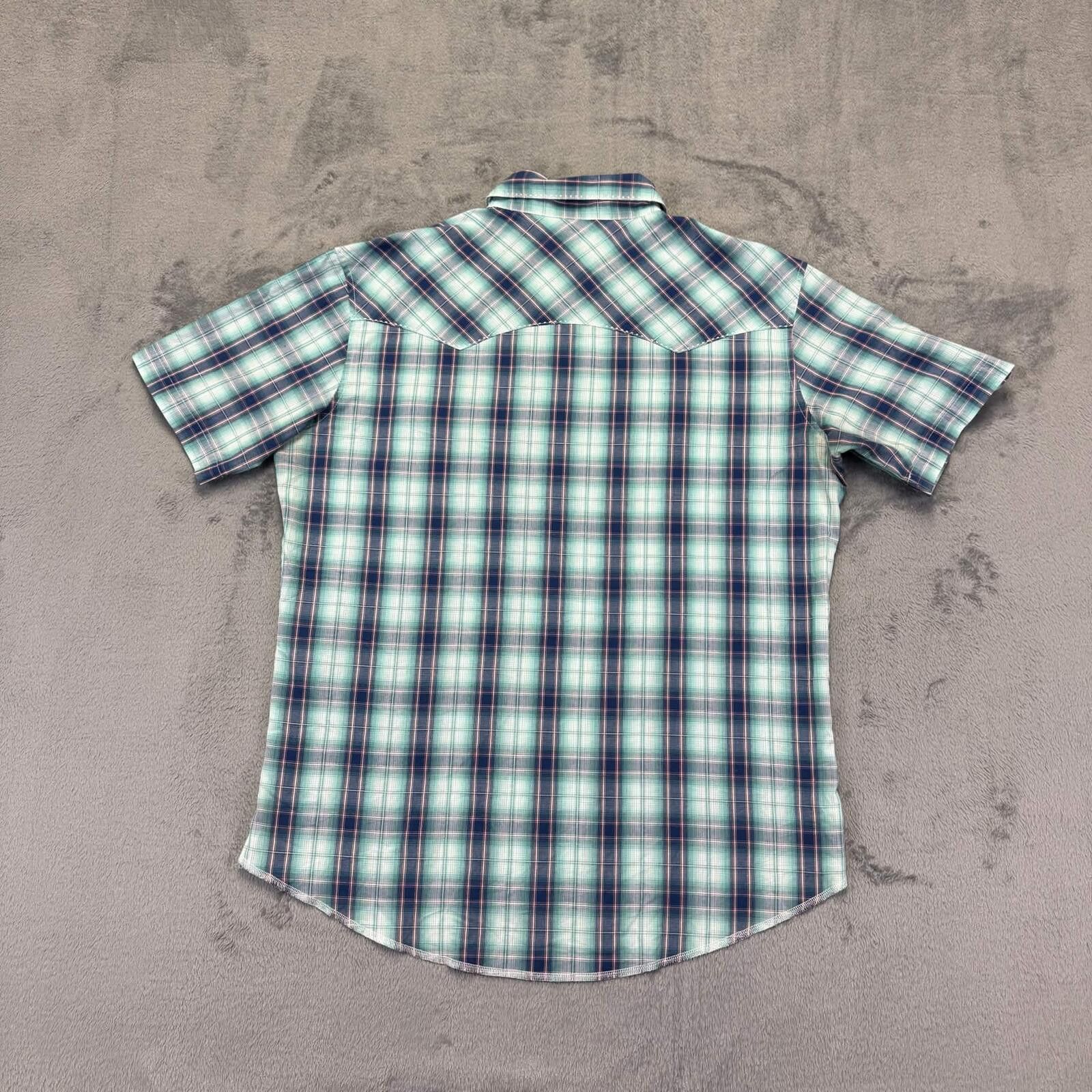 Wrangler Wrangler Men's Plaid Westren Style Short Sleeve Shirt Size ONE SIZE - 2 Thumbnail