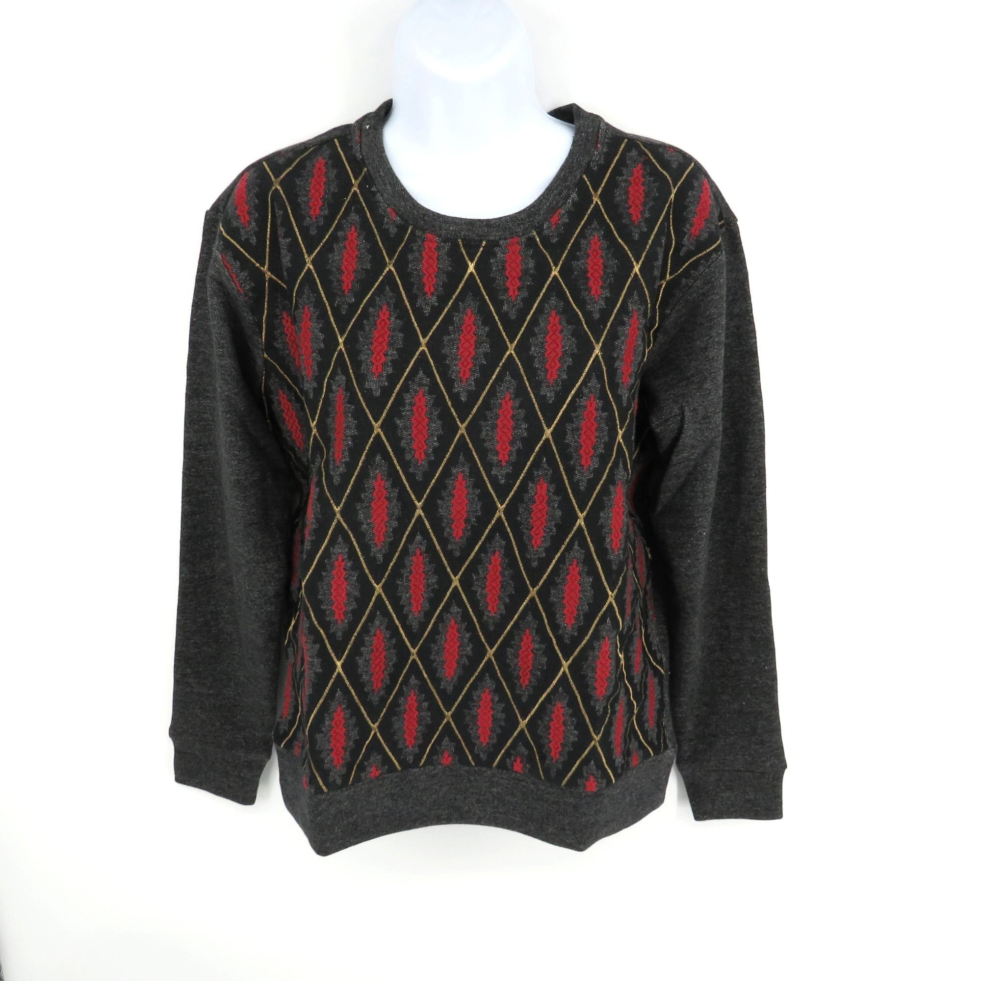 Miss Me Miss Me XS Vintage Long Sleeve Pullover Shirt Red Gold NWT Size XS / US 0-2 / IT 36-38 - 1 Thumbnail