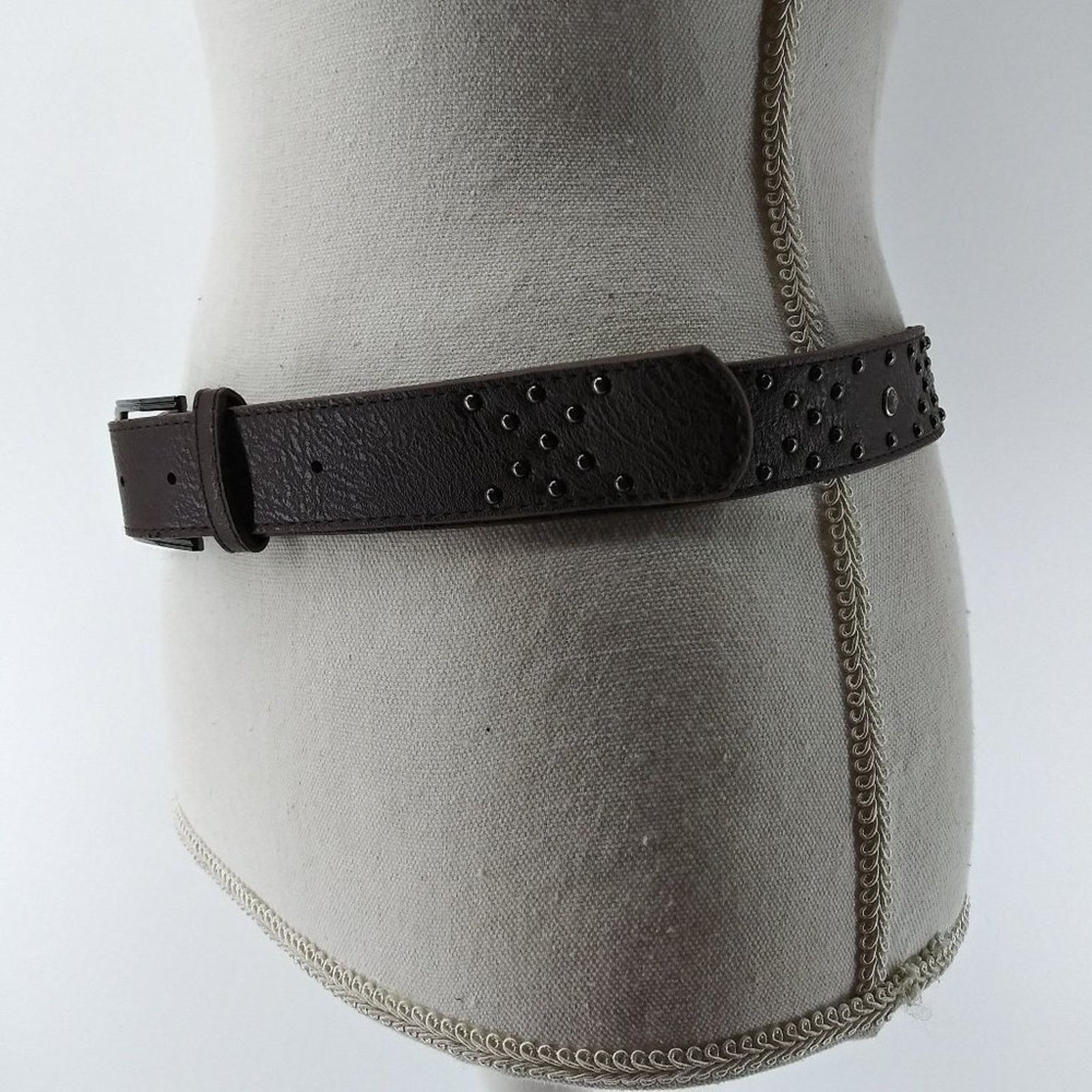 Other Women's Dark Brown Faux Leather Rhinestone Stud Belt size 8 Size ONE SIZE - 7 Thumbnail