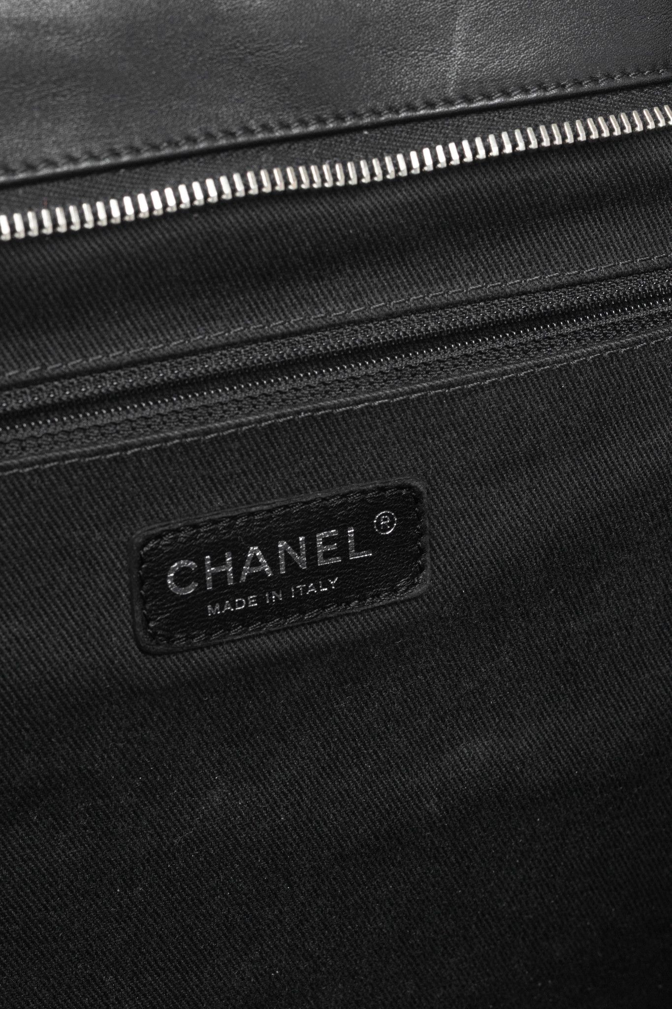 Chanel In-The-Mix Black Iridescent Calfskin Quilted Tote