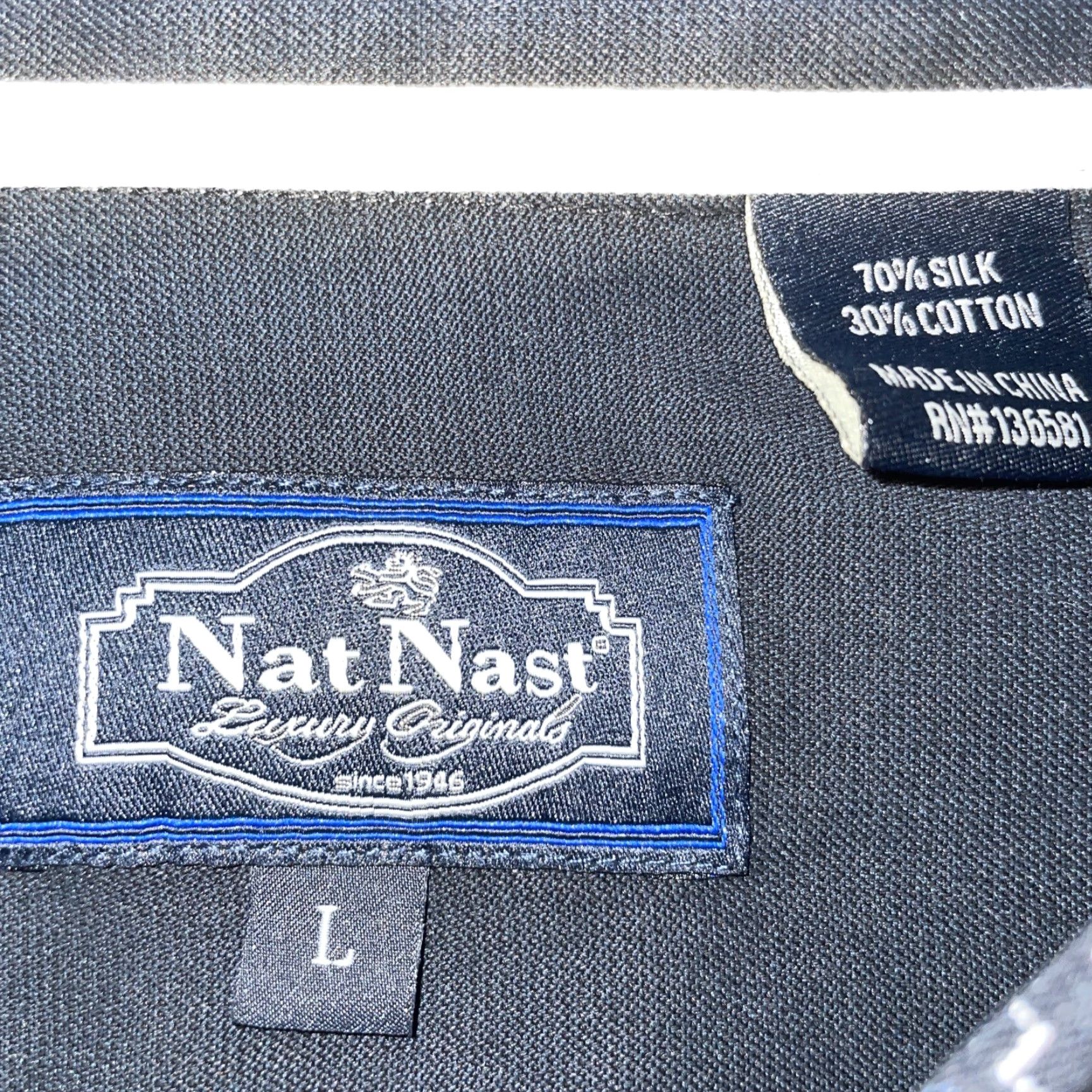 Nat Nast Nat Nast black silk hawaiian mens L Button-Up Shirt Short Sleeve Hawaii Silk Mens L Black Nat Nast Size US L / EU 52-54 / 3 - 3 Thumbnail