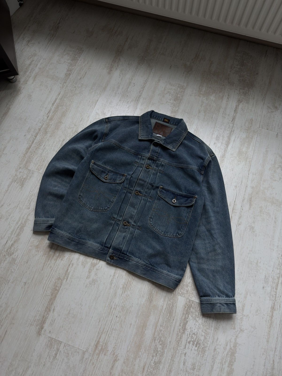 RRL Ralph Lauren Ralph Lauren RRL Double RL Blue Denim Trucker Jacket Cowboy Size US L / EU 52-54 / 3 - 15 Thumbnail