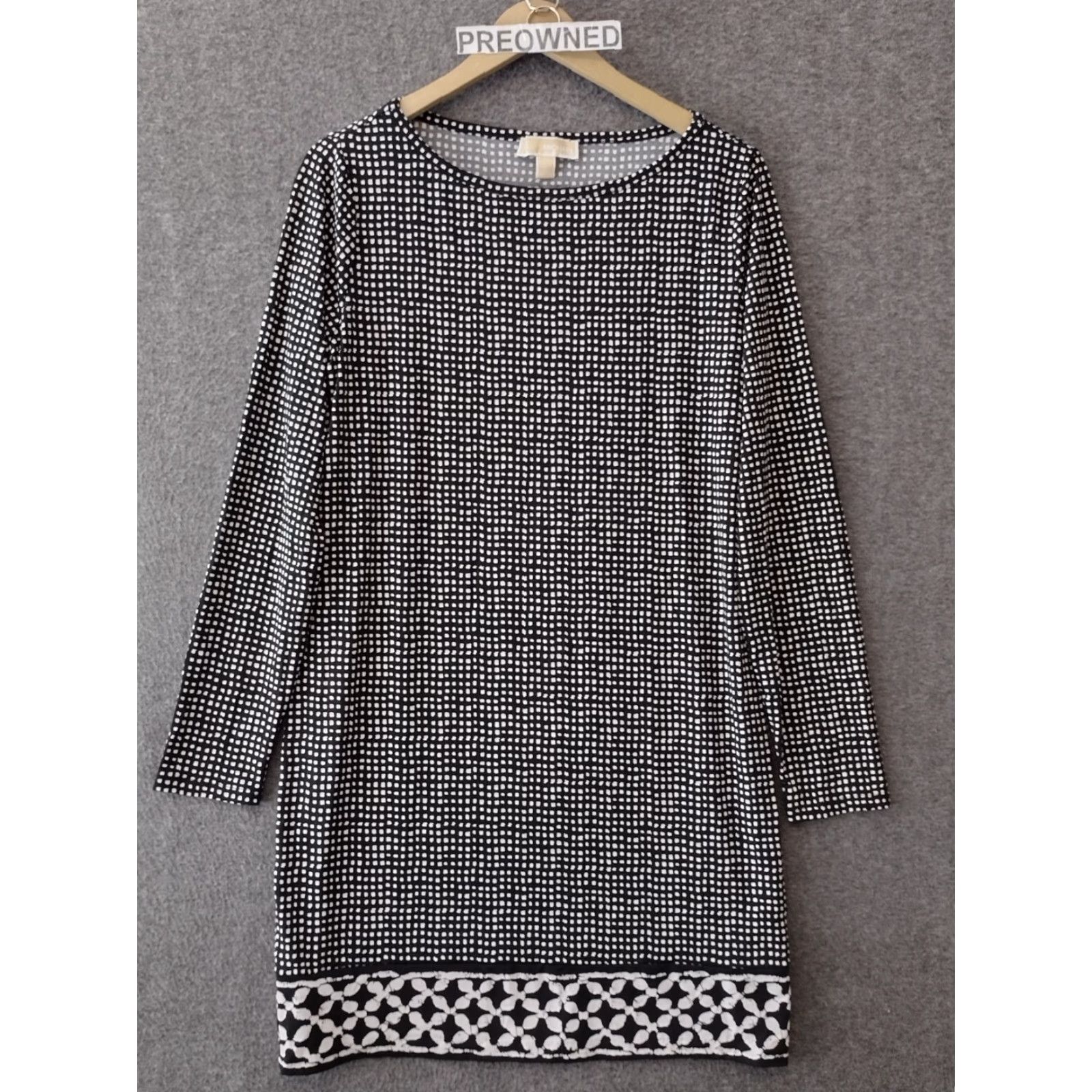 Michael Kors Michael Kors Womens Dress Black Mini Long Sleeve Polka Dot Size L Size L / US 10 / IT 46 - 2 Thumbnail