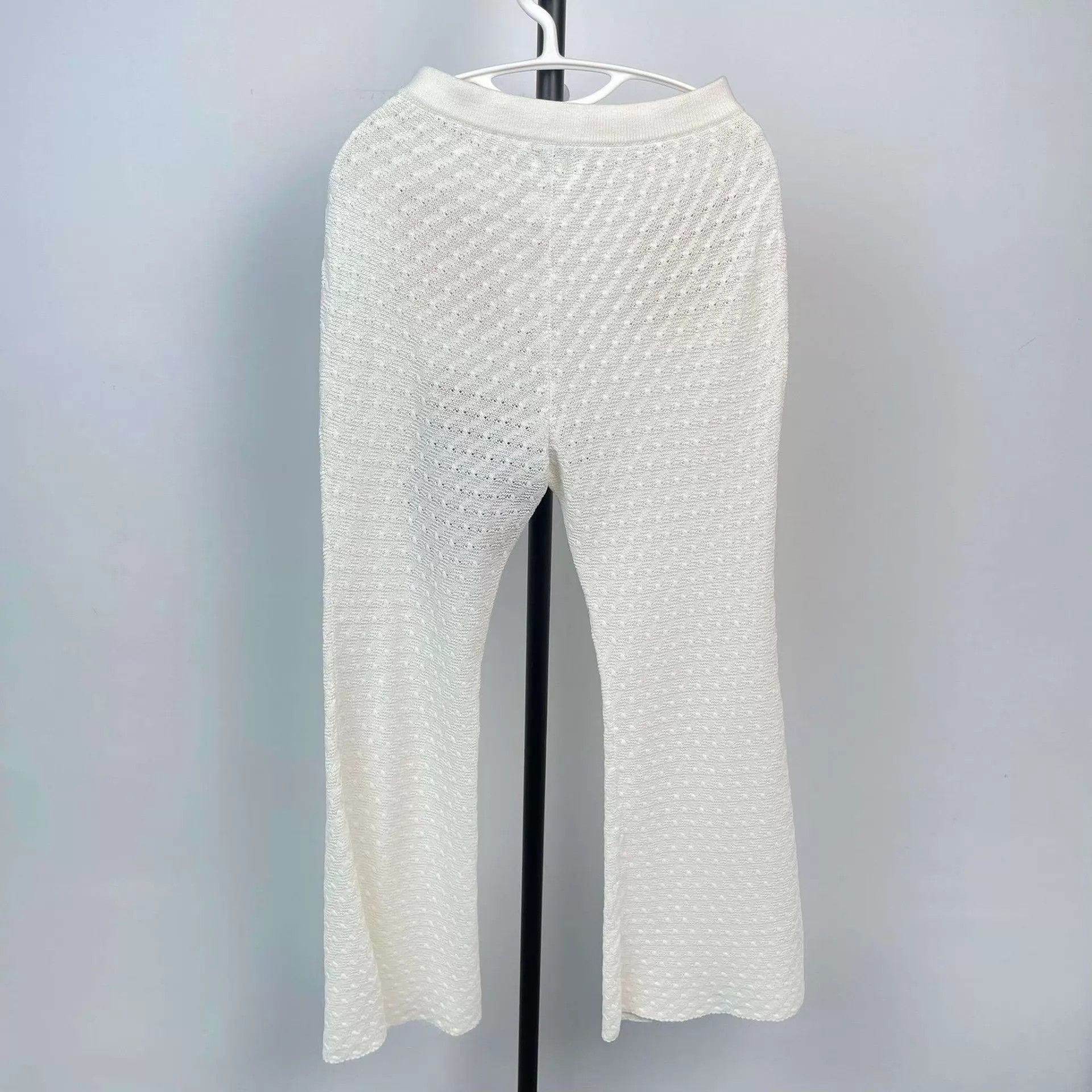 Chanel Chanel 98 New White Cotton Knit Pants 36 Size 26" / US 2 / IT 38 - 2 Thumbnail
