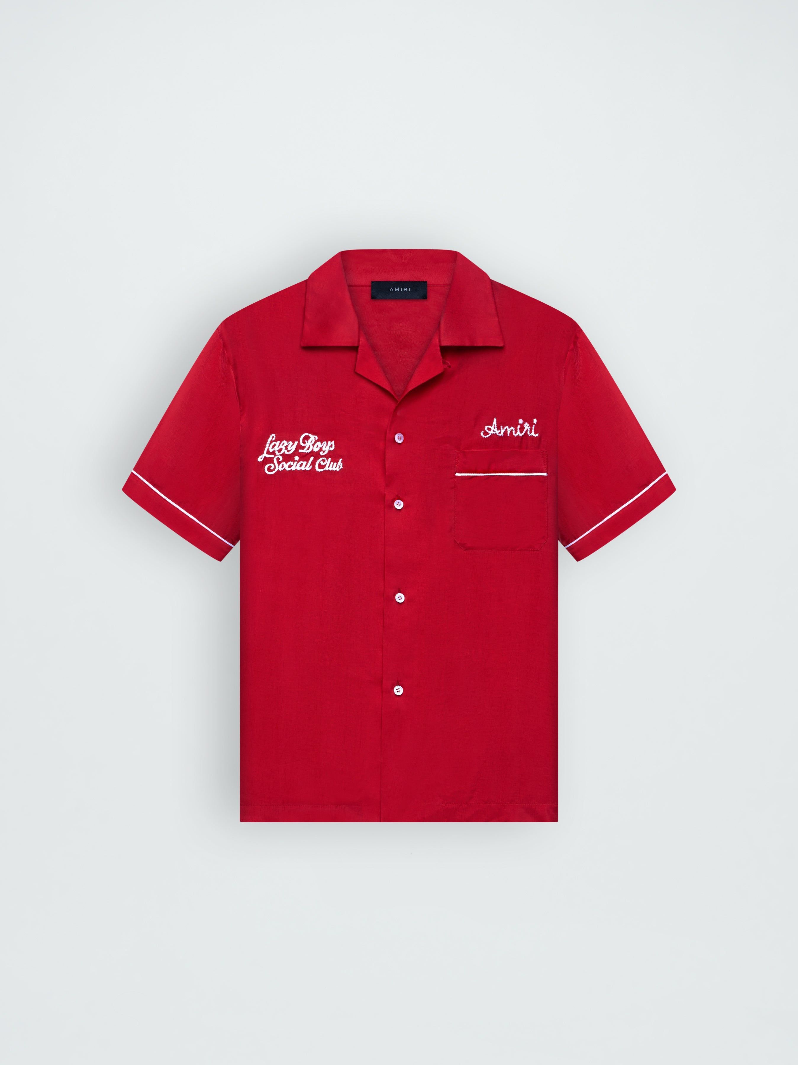 Amiri o1w1db10125 Bowling Shirt in Red Size US M / EU 48-50 / 2 - 1 Thumbnail