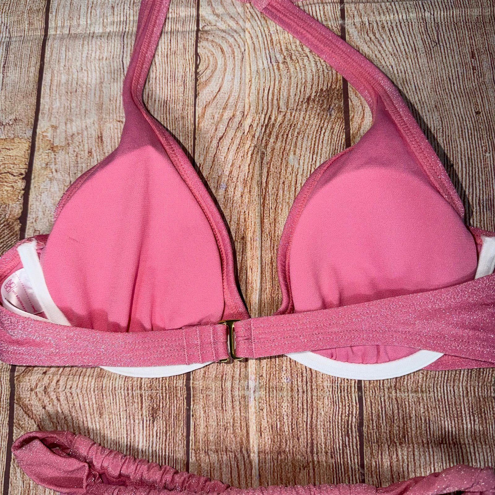Other No Boundaries Small (3-5) Pink Metallic Bikini Set Size ONE SIZE - 4 Thumbnail