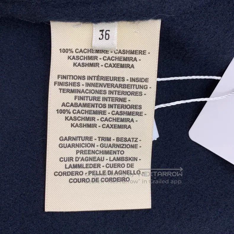Hermes Hermes Dark Blue Long Sleeve Overcoat with Round Rings Size XS / US 0-2 / IT 36-38 - 6 Thumbnail