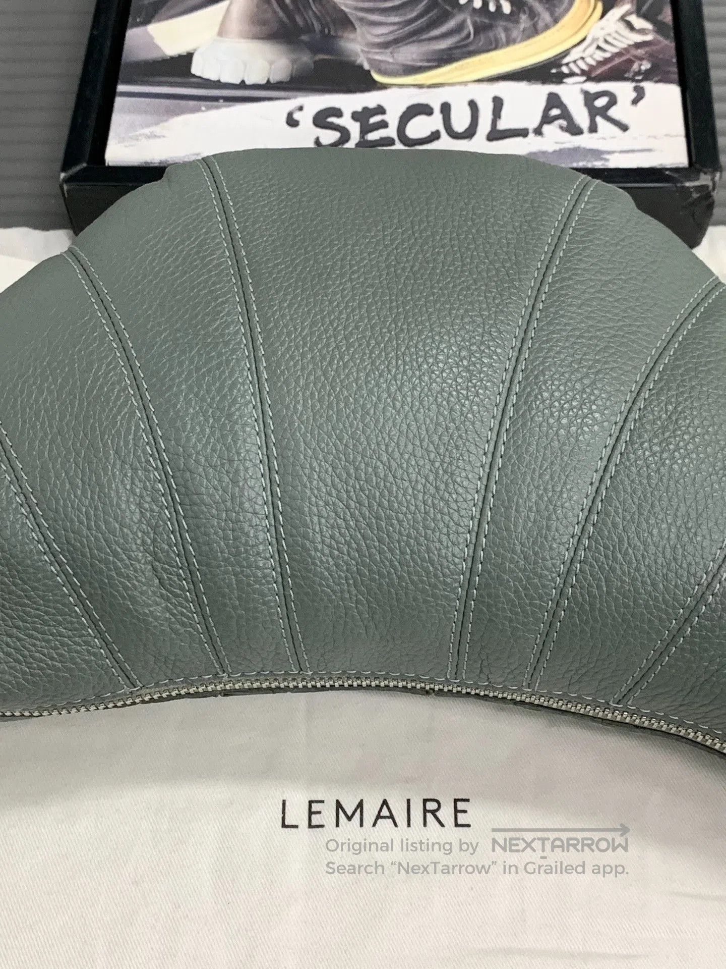 Lemaire Lemaire Small Clay Green Croissant Bag. Size ONE SIZE - 8 Thumbnail