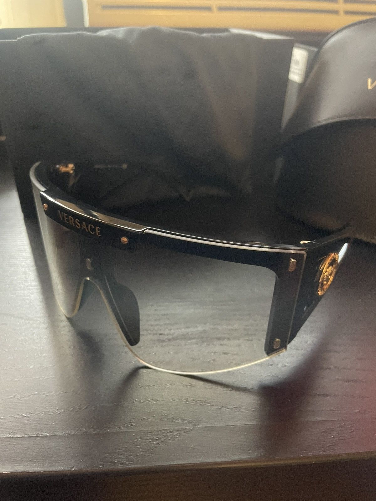 Versace MEDUSA ICON SHIELD SUNGLASSES Size ONE SIZE - 3 Thumbnail