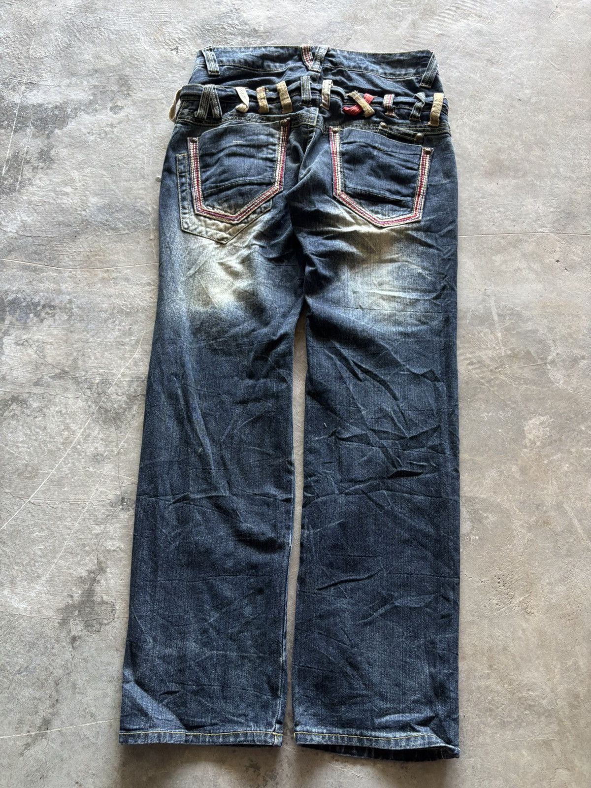 PPFM double waist sorridere faded wash whiskered japanese punk Size US 31 - 11 Thumbnail