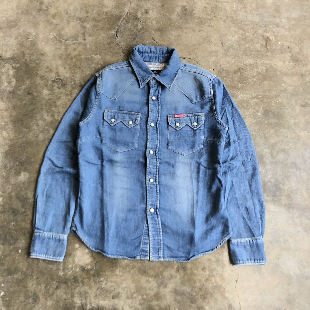 Hysteric Glamour Vintage Hysteric Glamour Western Shirt Denim Blue Jeans Size US S / EU 44-46 / 1 - 2 Thumbnail