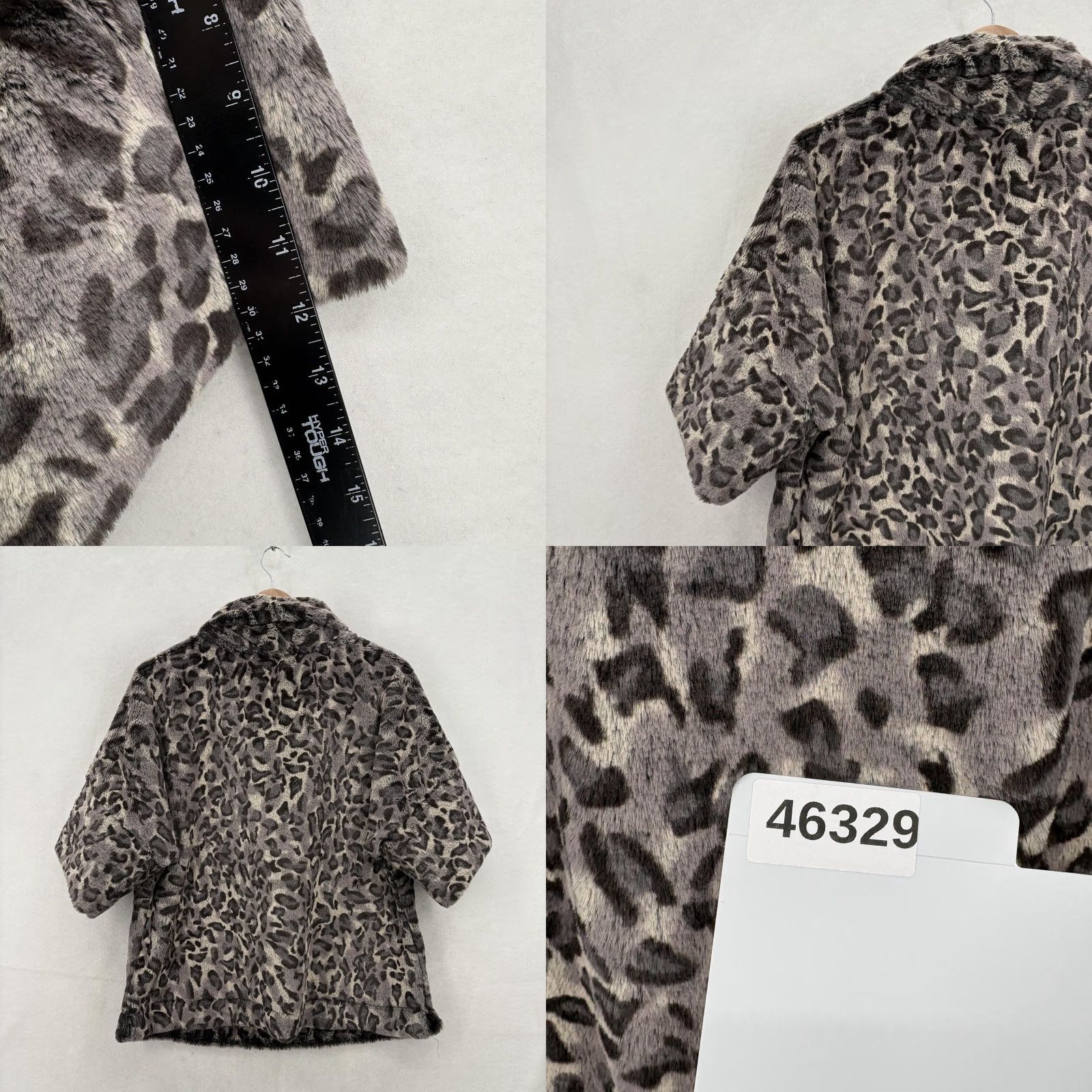 Vintage VINTAGE John Mark Sweater Womens Medium Gray Faux Fur Leopard Cowl Neck Collared Soft Size M / US 6-8 / IT 42-44 - 8 Thumbnail